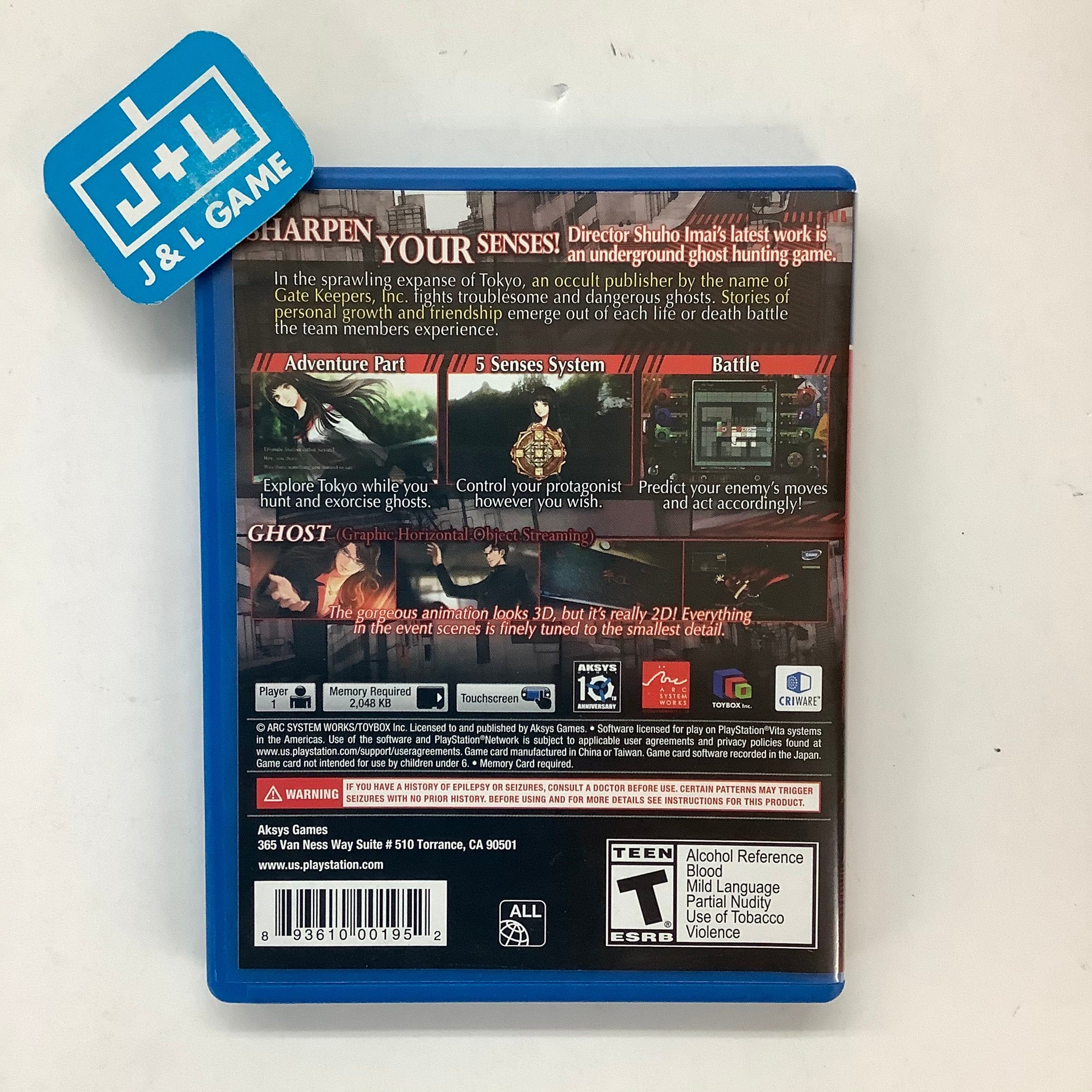 Tokyo Twilight Ghost Hunters -  (PSV) PlayStation Vita [Pre-Owned] Video Games Aksys Games   