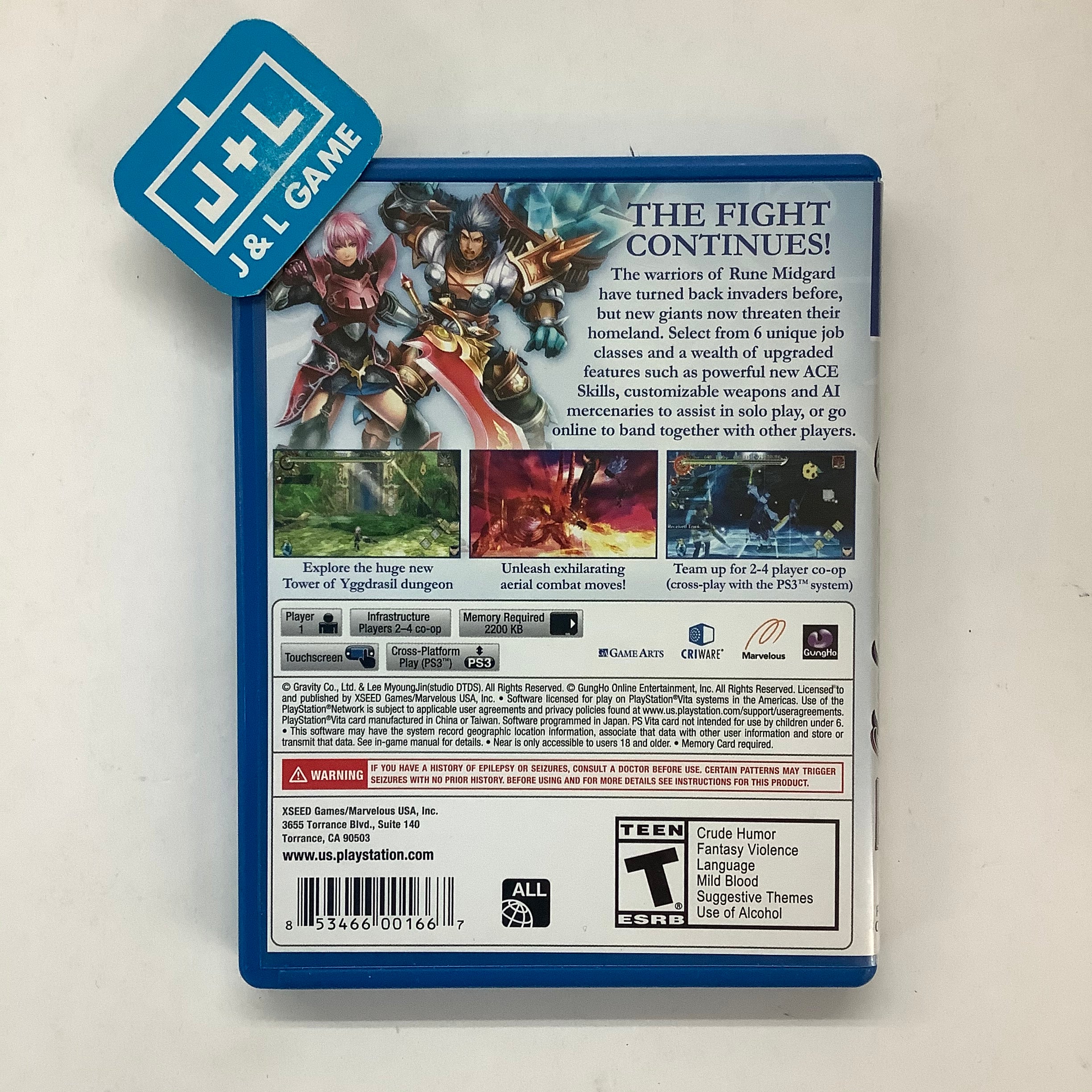 Ragnarok Odyssey Ace - (PSV) PlayStation Vita [Pre-Owned] Video Games XSEED Games   
