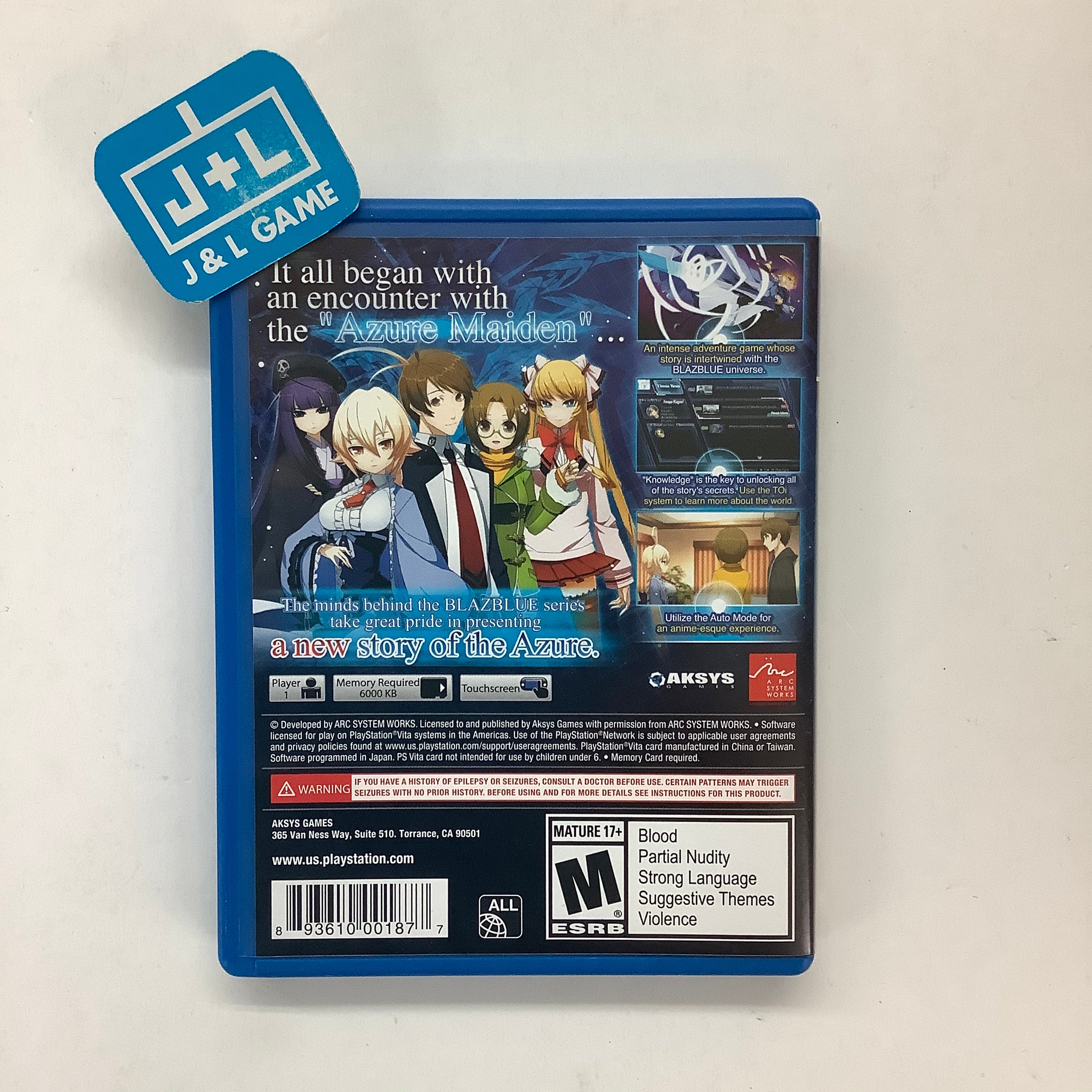 XBLAZE Code: Embryo - (PSV) PlayStation Vita [Pre-Owned] Video Games Aksys Games   