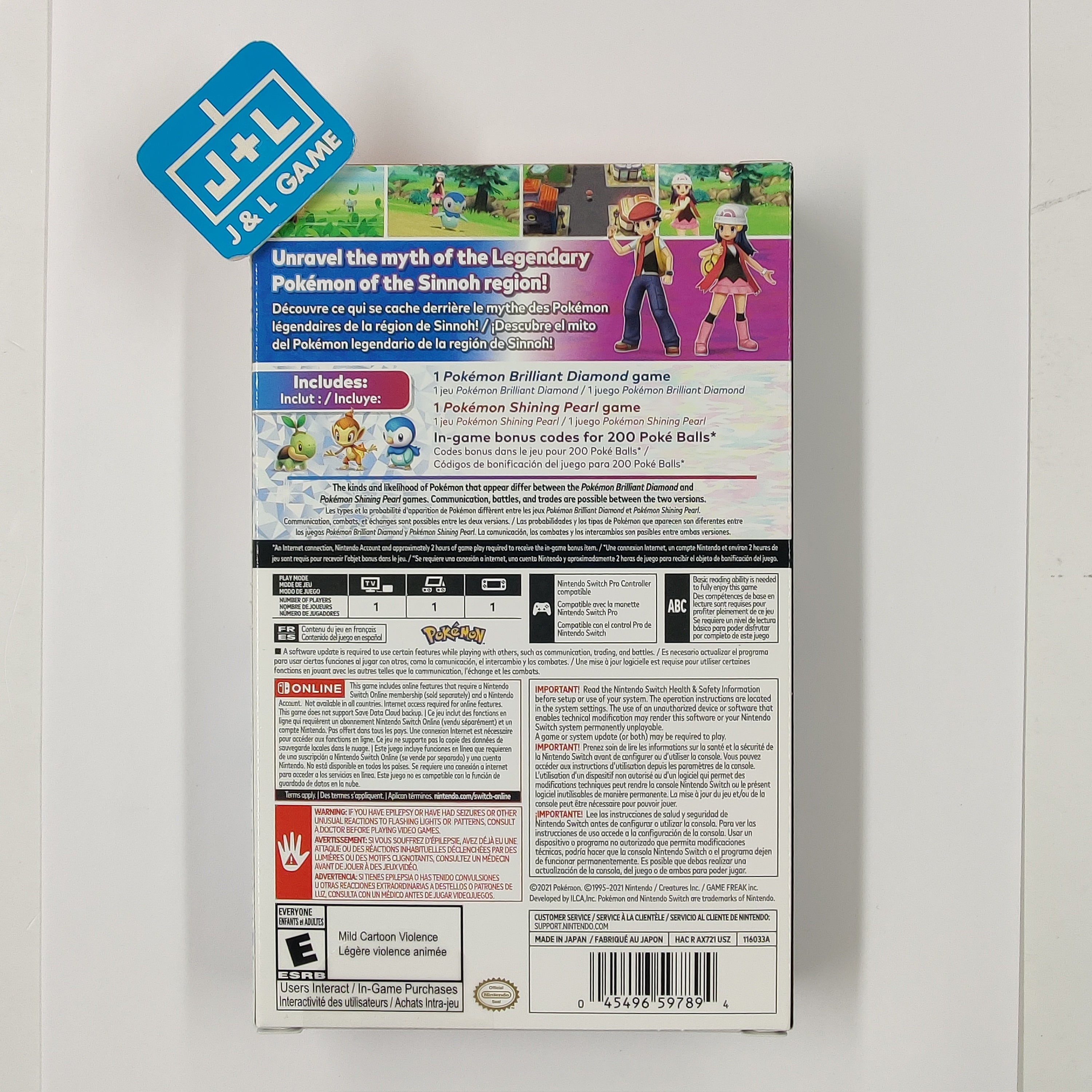 Pokemon Brilliant Diamond & Pokemon Shining Pearl Double Pack - (NSW) Nintendo Switch Video Games Nintendo   