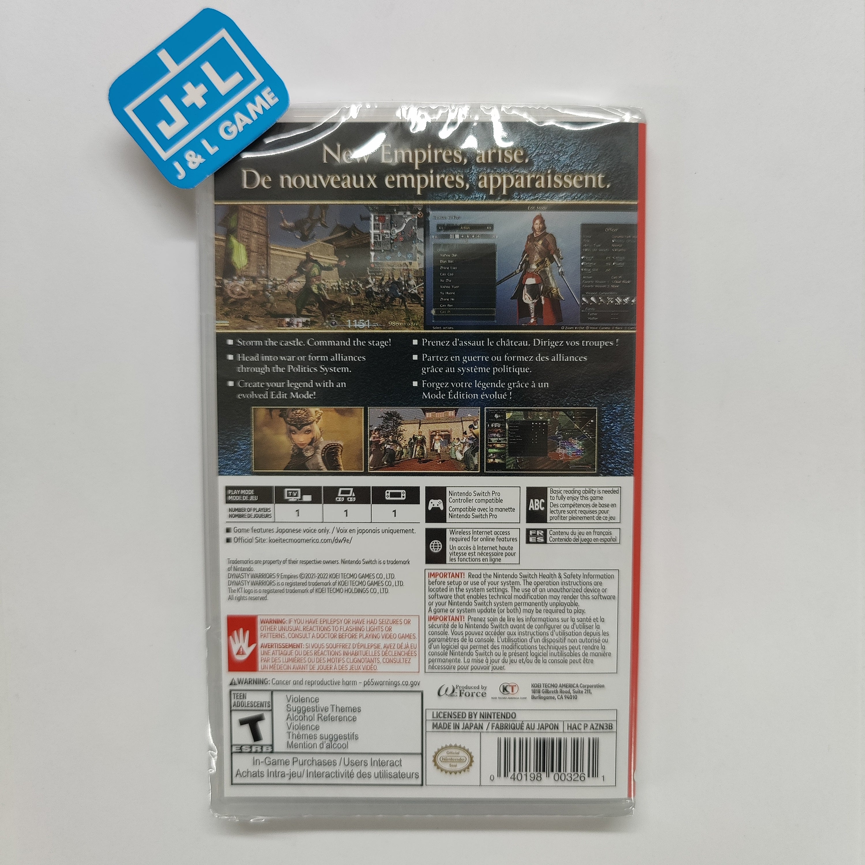 Dynasty Warriors 9 Empires - (NSW) Nintendo Switch Video Games Koei Tecmo Games   