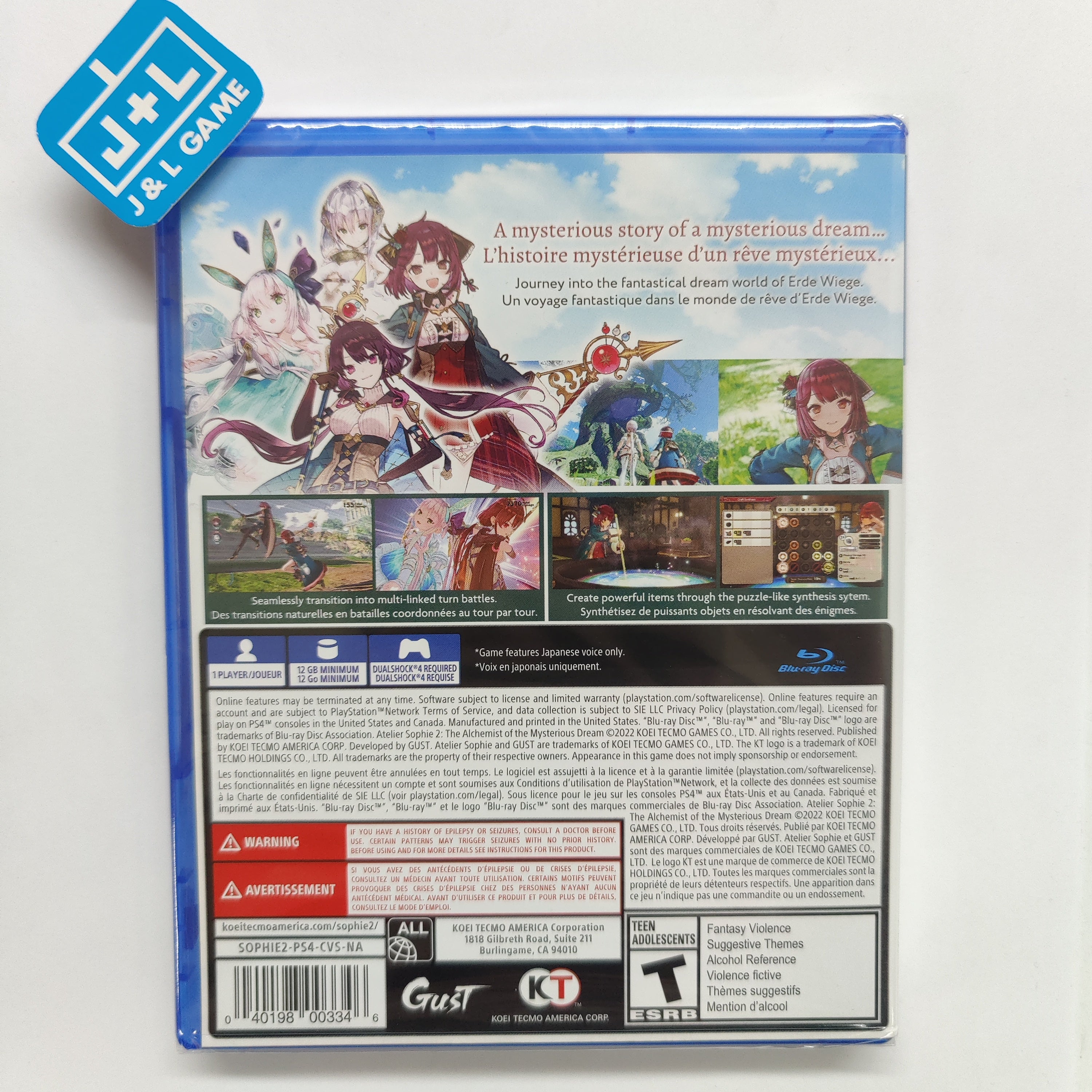 Atelier Sophie 2: The Alchemist of the Mysterious Dream - (PS4) PlayStation 4 Video Games KT   