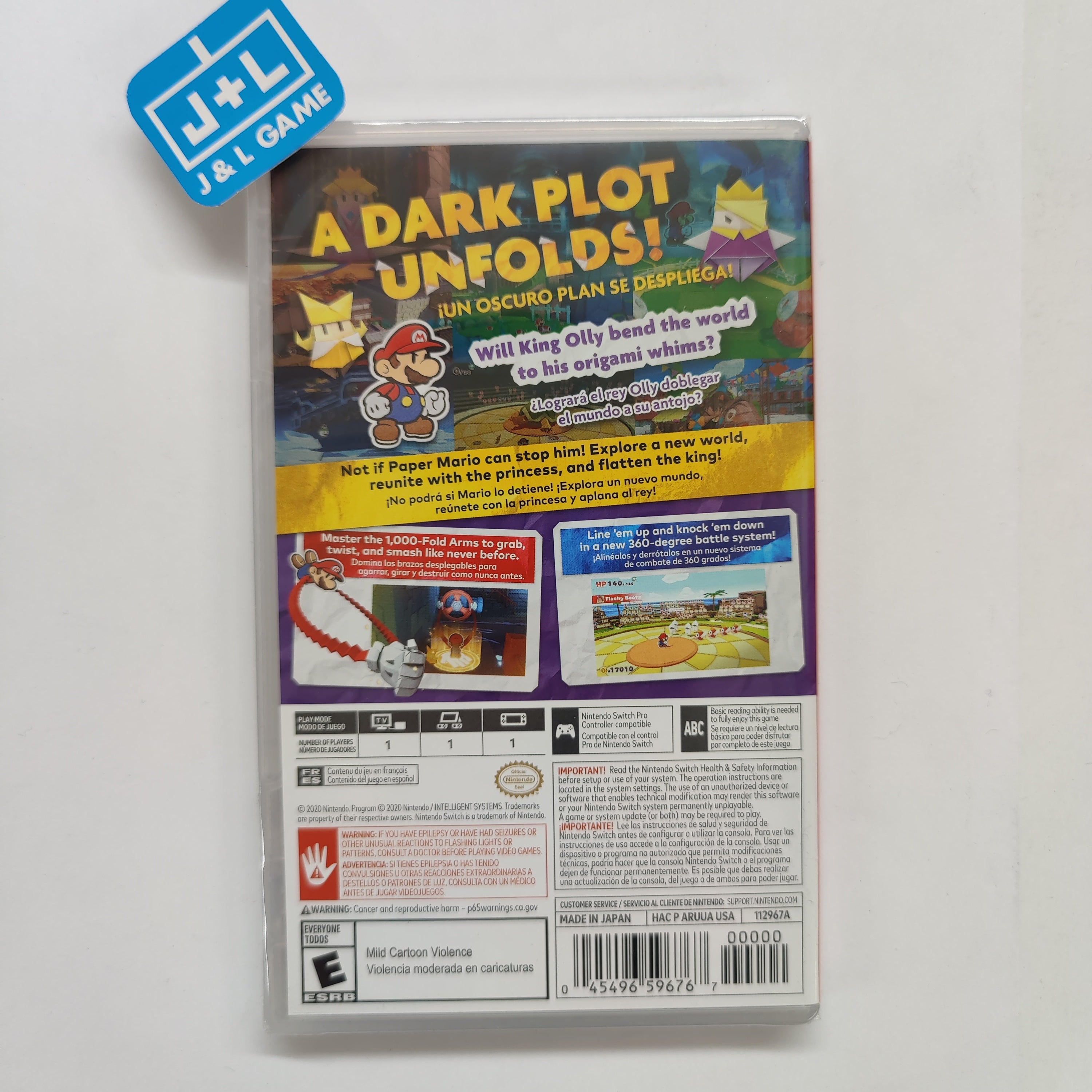 Paper Mario: The Origami King - (NSW) Nintendo Switch Video Games Nintendo   