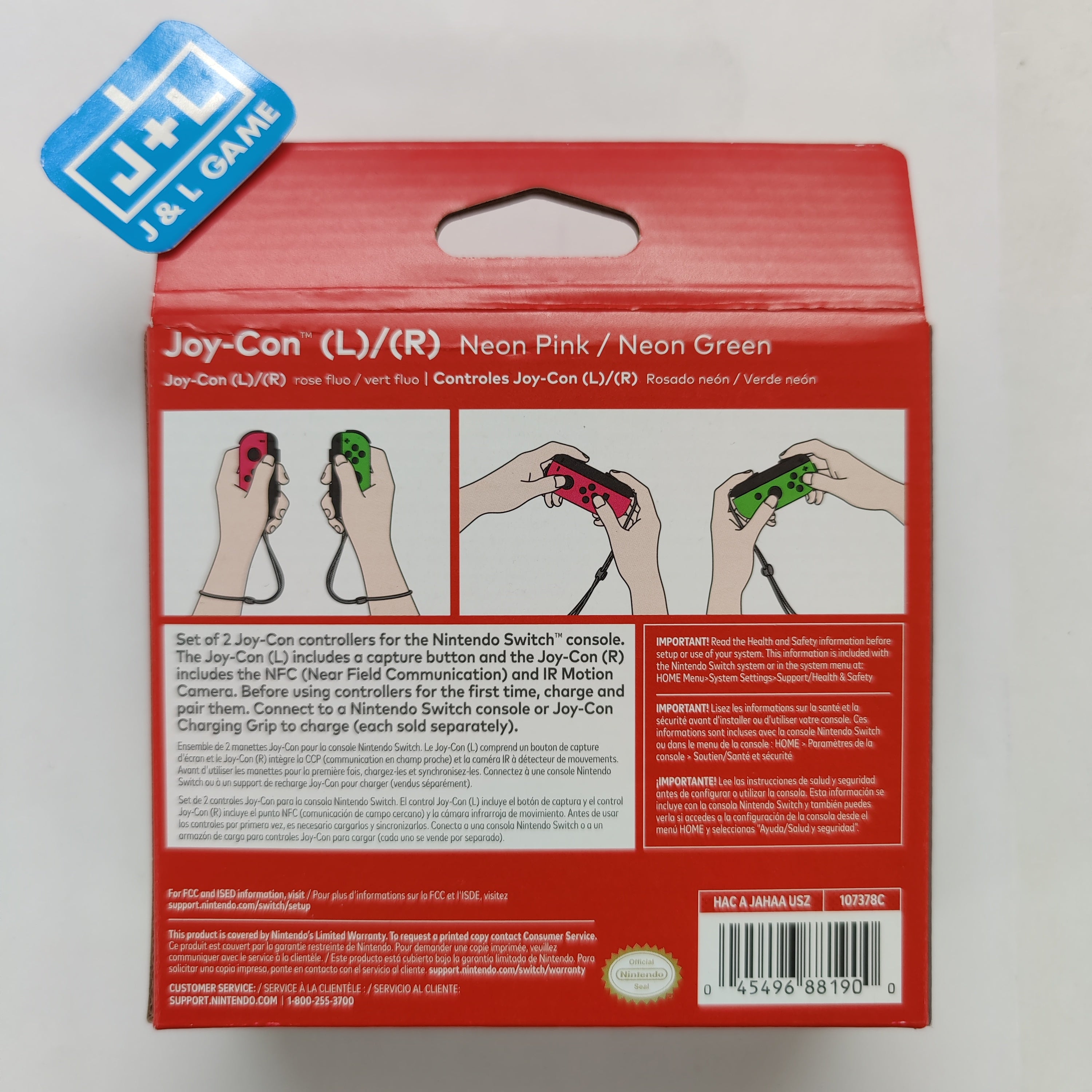 Nintendo Switch Joy-Con (L)/(R) (Neon Pink/Neon Green) (NSW