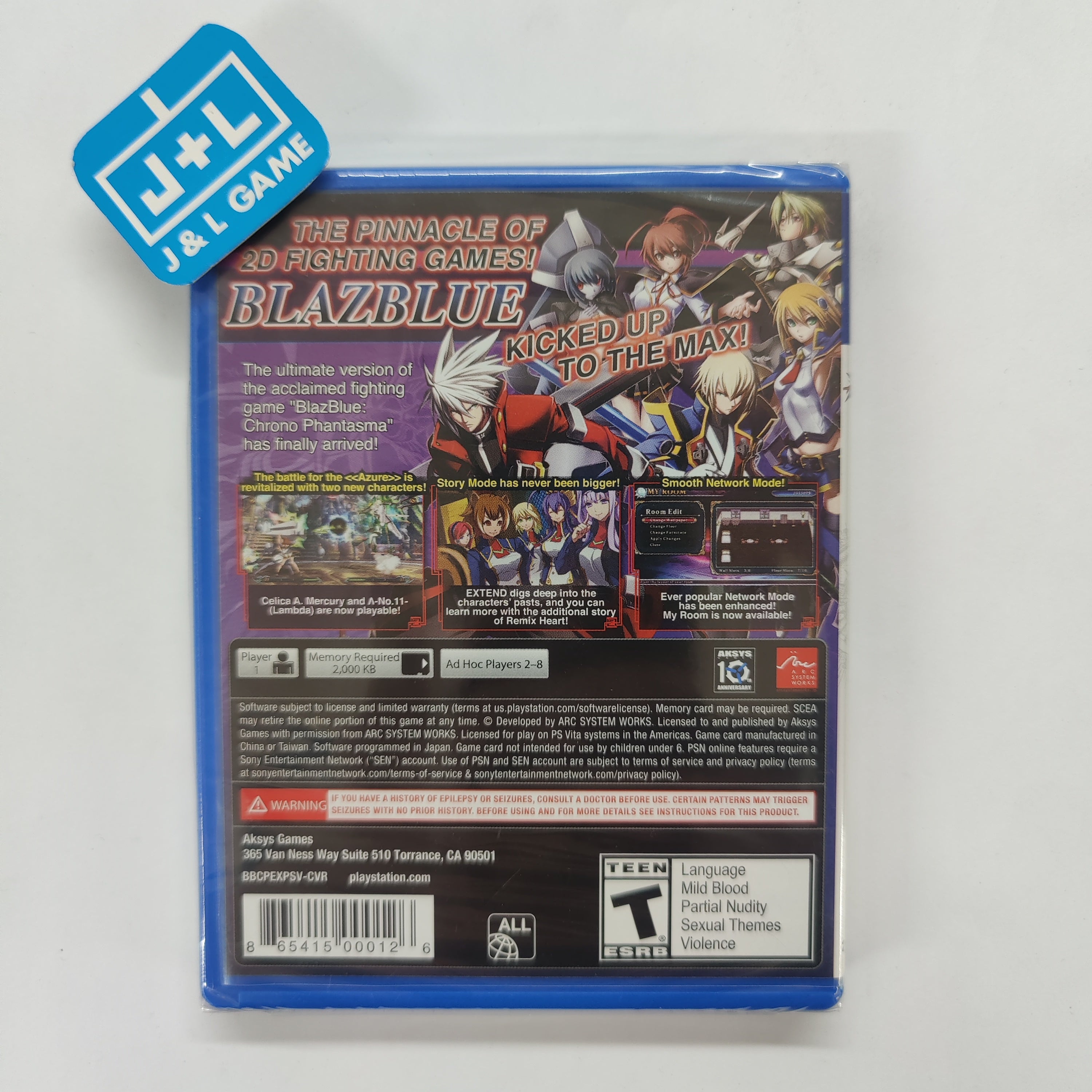 BlazBlue: Chrono Phantasma Extend - (PSV) PlayStation Vita Video Games Aksys Games   