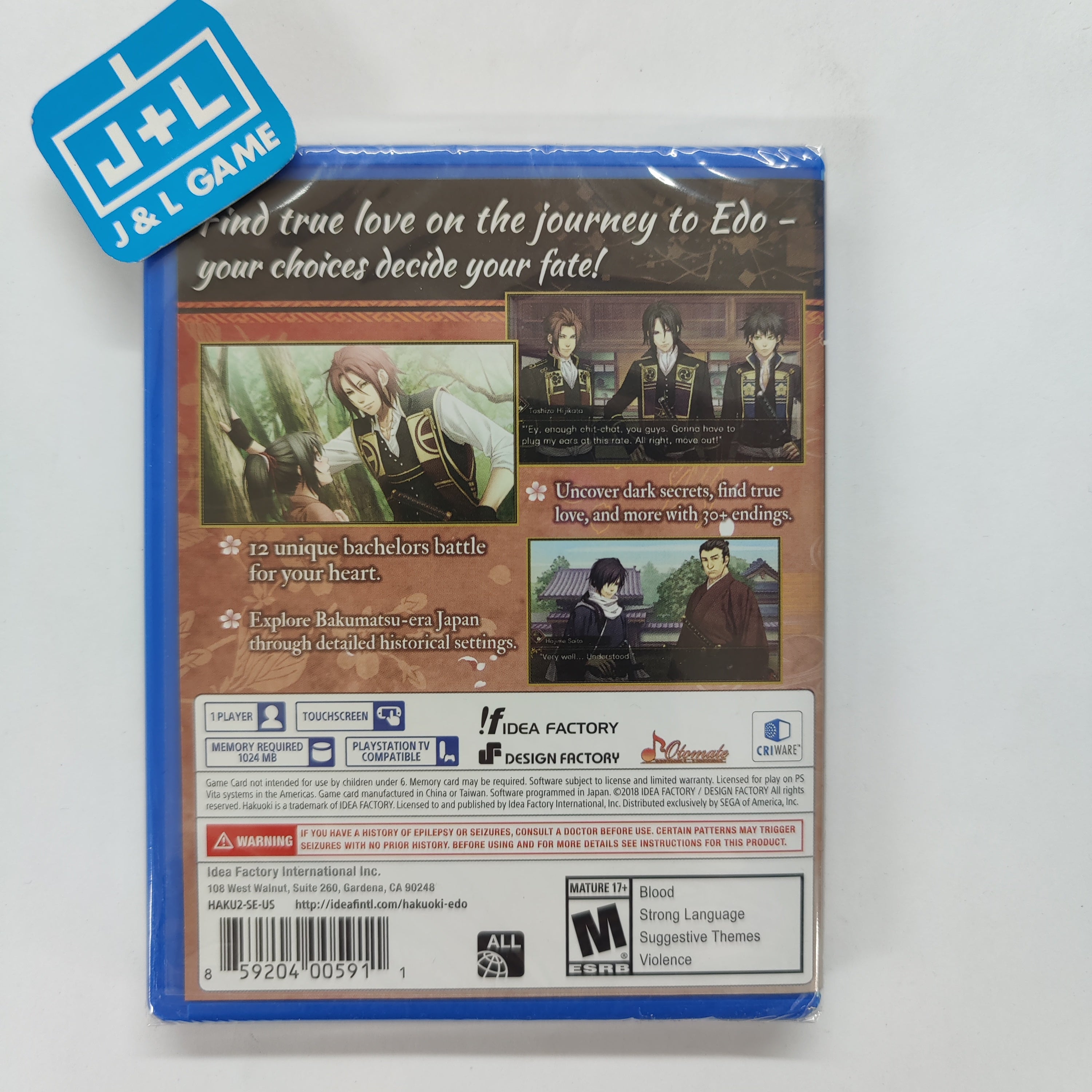 Hakuoki: Edo Blossoms - (PSV) PlayStation Vita Video Games Idea Factory   