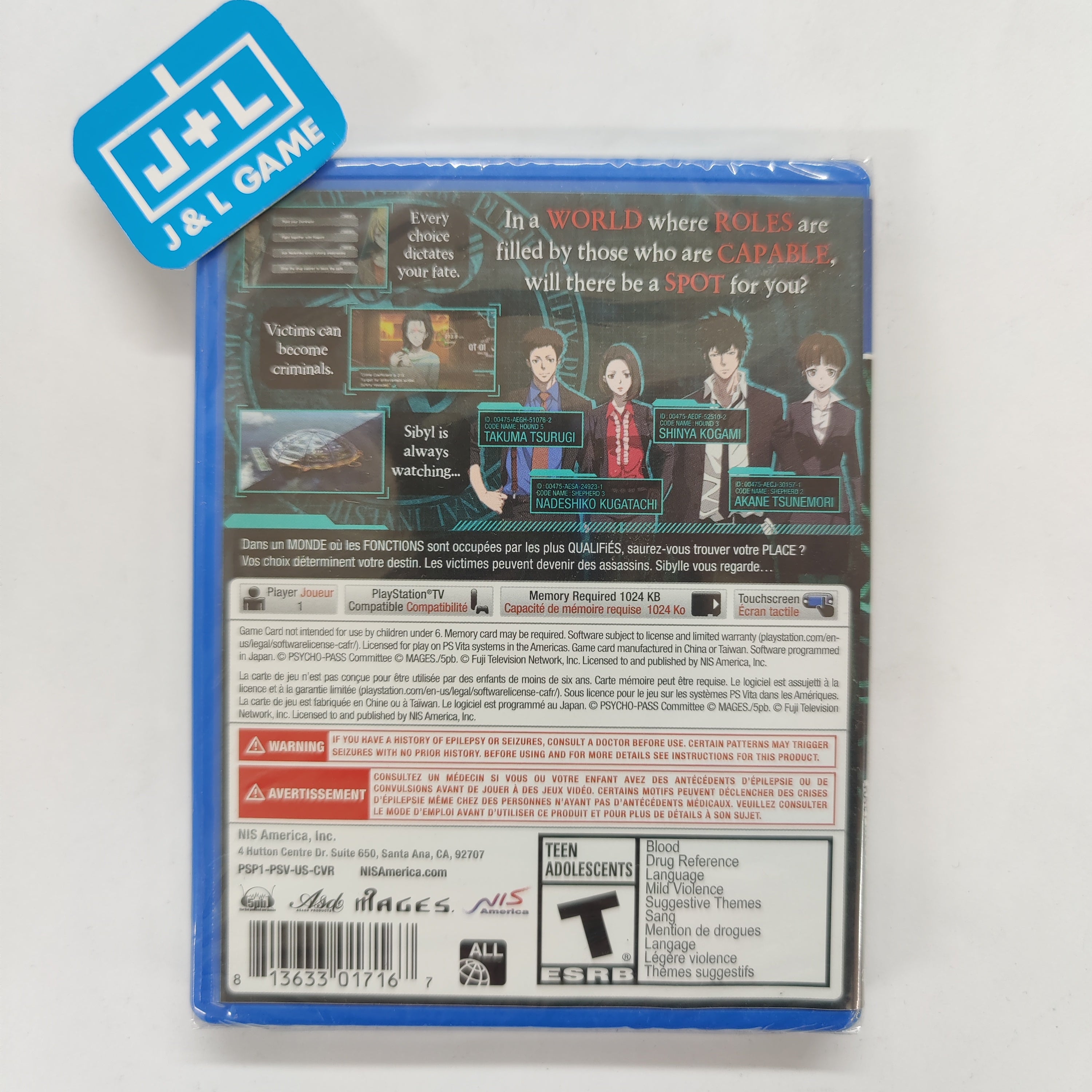 Psycho-Pass: Mandatory Happiness - (PSV) PlayStation Vita Video Games NIS America   