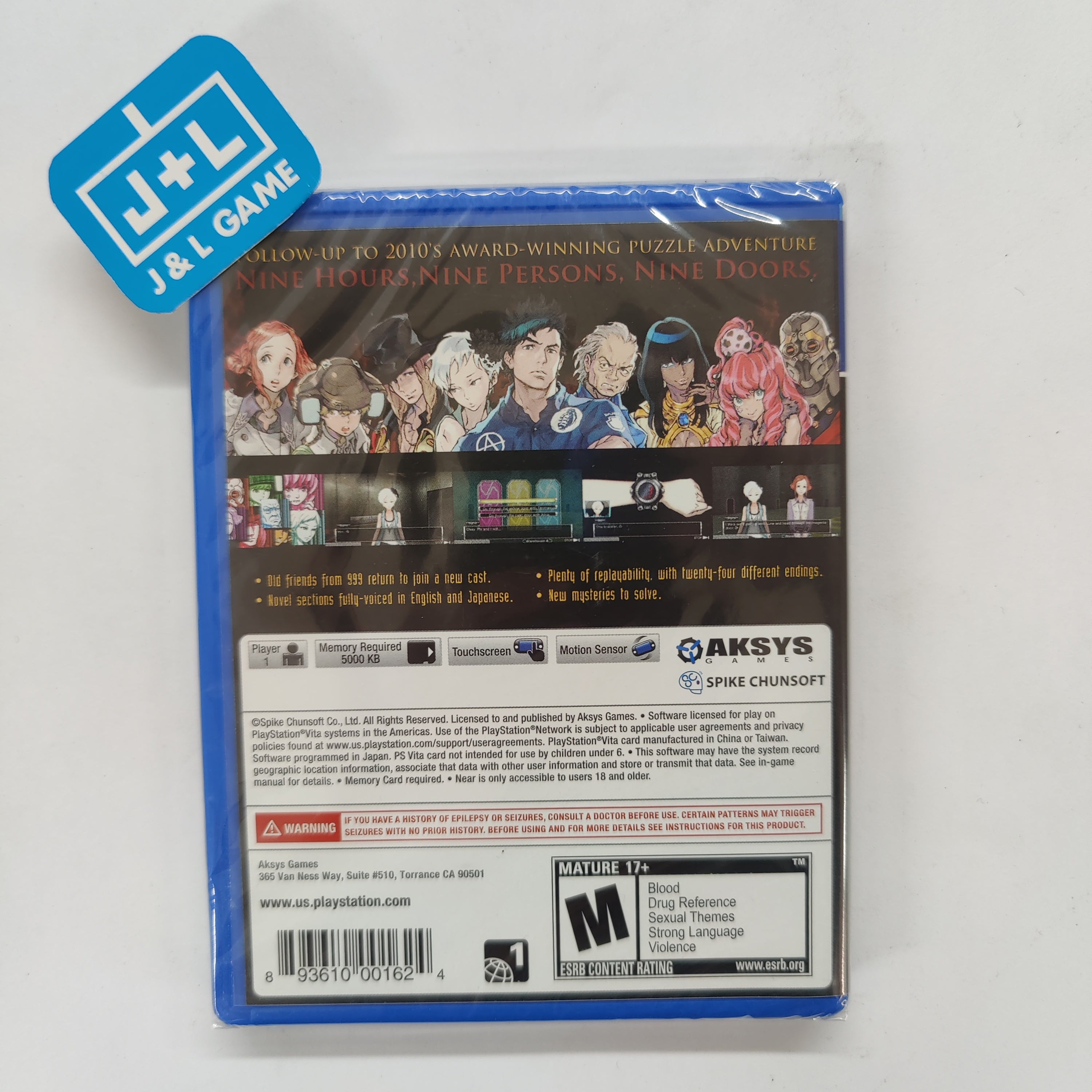 Zero Escape: Virtue's Last Reward - (PSV) PlayStation Vita Video Games Aksys Games   