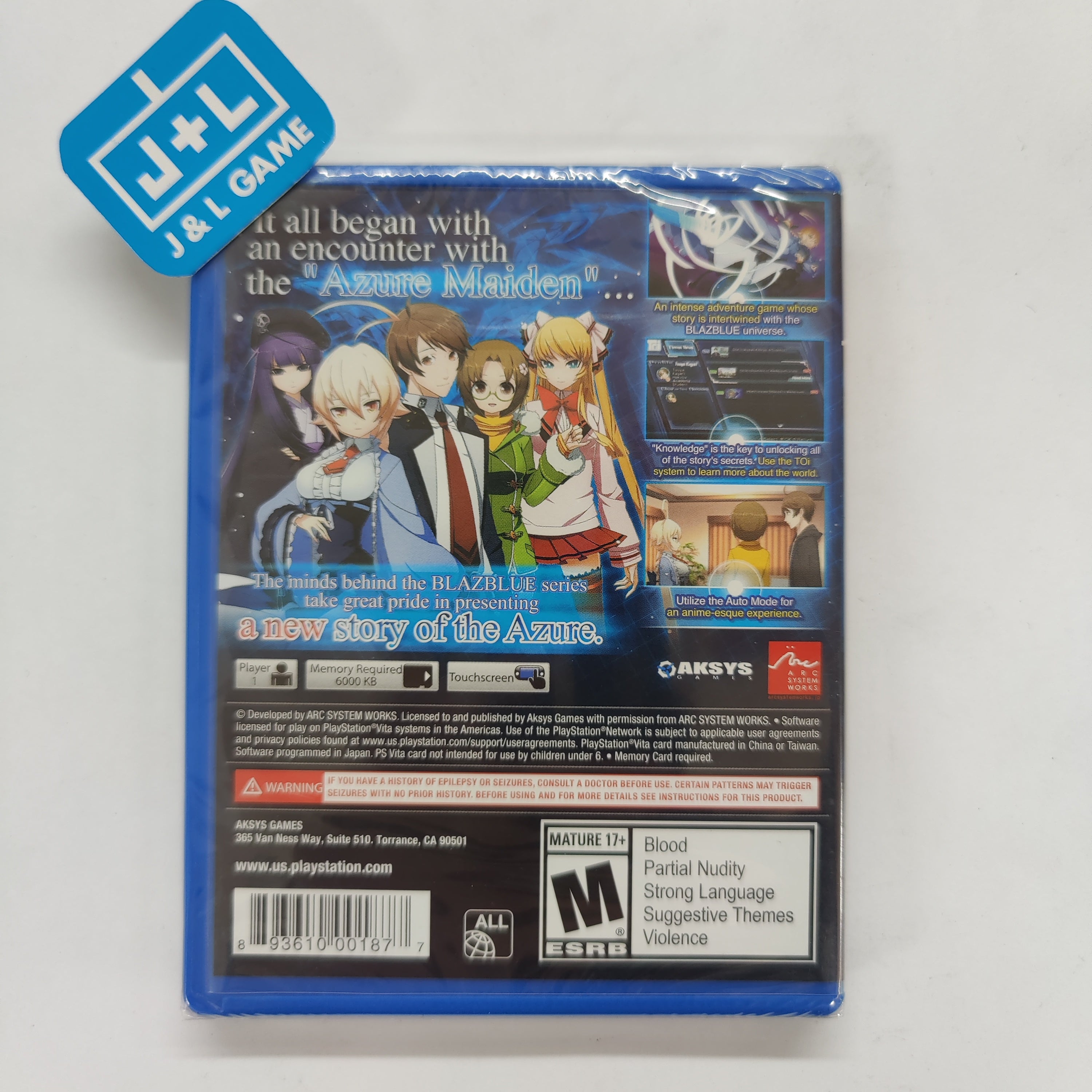 XBLAZE Code: Embryo - (PSV) PlayStation Vita Video Games Aksys Games   