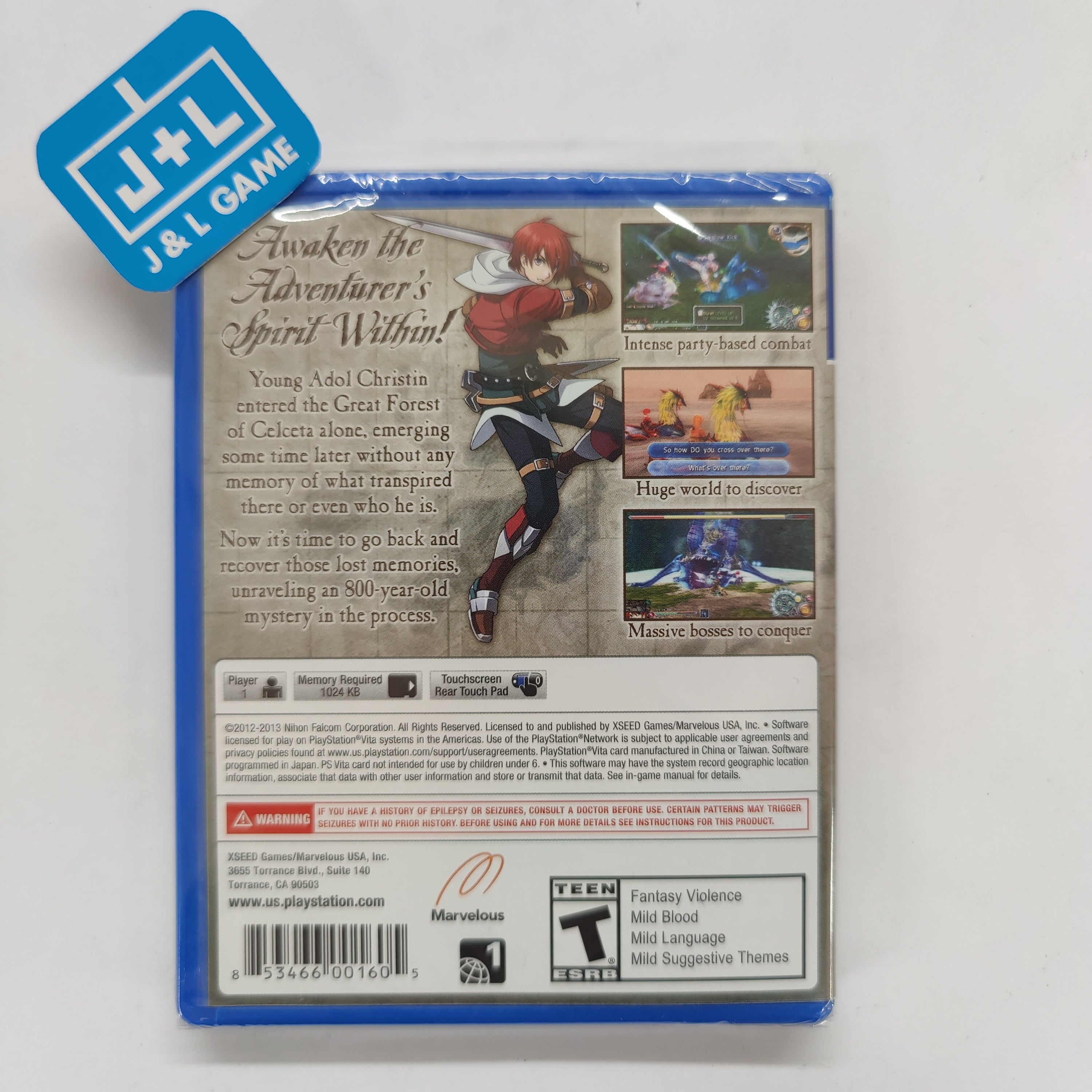 Ys: Memories of Celceta - (PSV) PlayStation Vita Video Games XSEED Games   