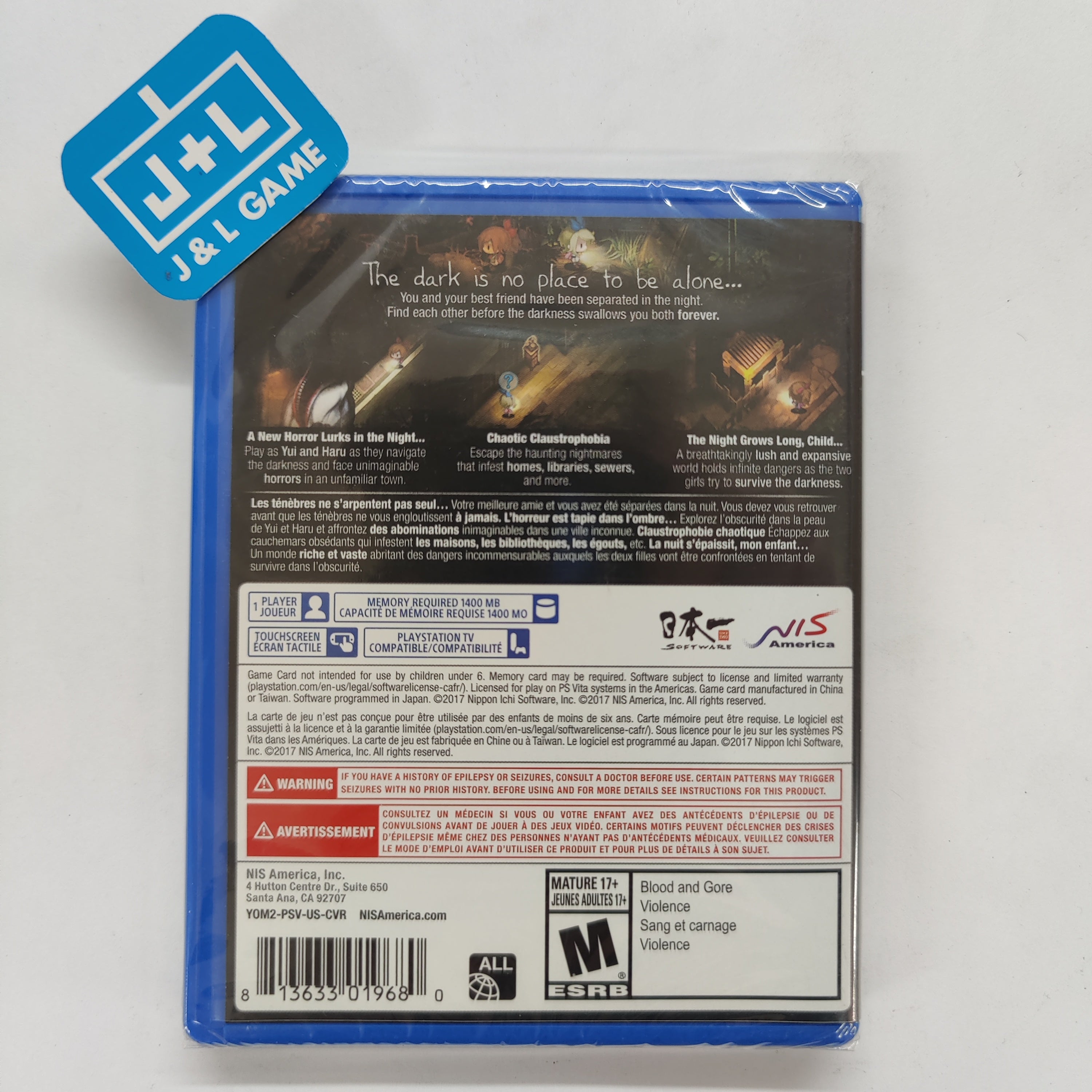 Yomawari Midnight Shadow PS Vita Neuf Sous Blister VF Yomawari Midnight Shadow PS Vita Neuf Sous Blister VF