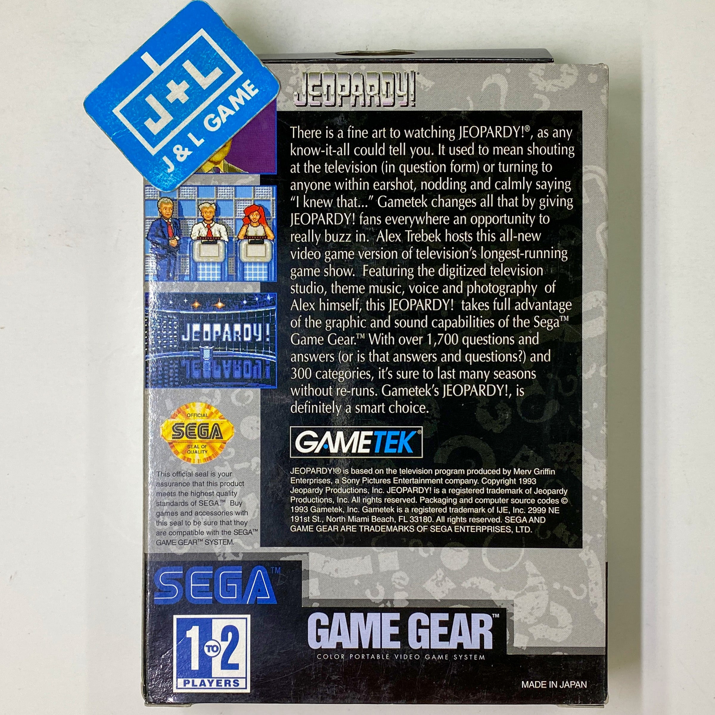 Jeopardy! - (SGG) SEGA GameGear [Pre-Owned] Video Games GameTek   