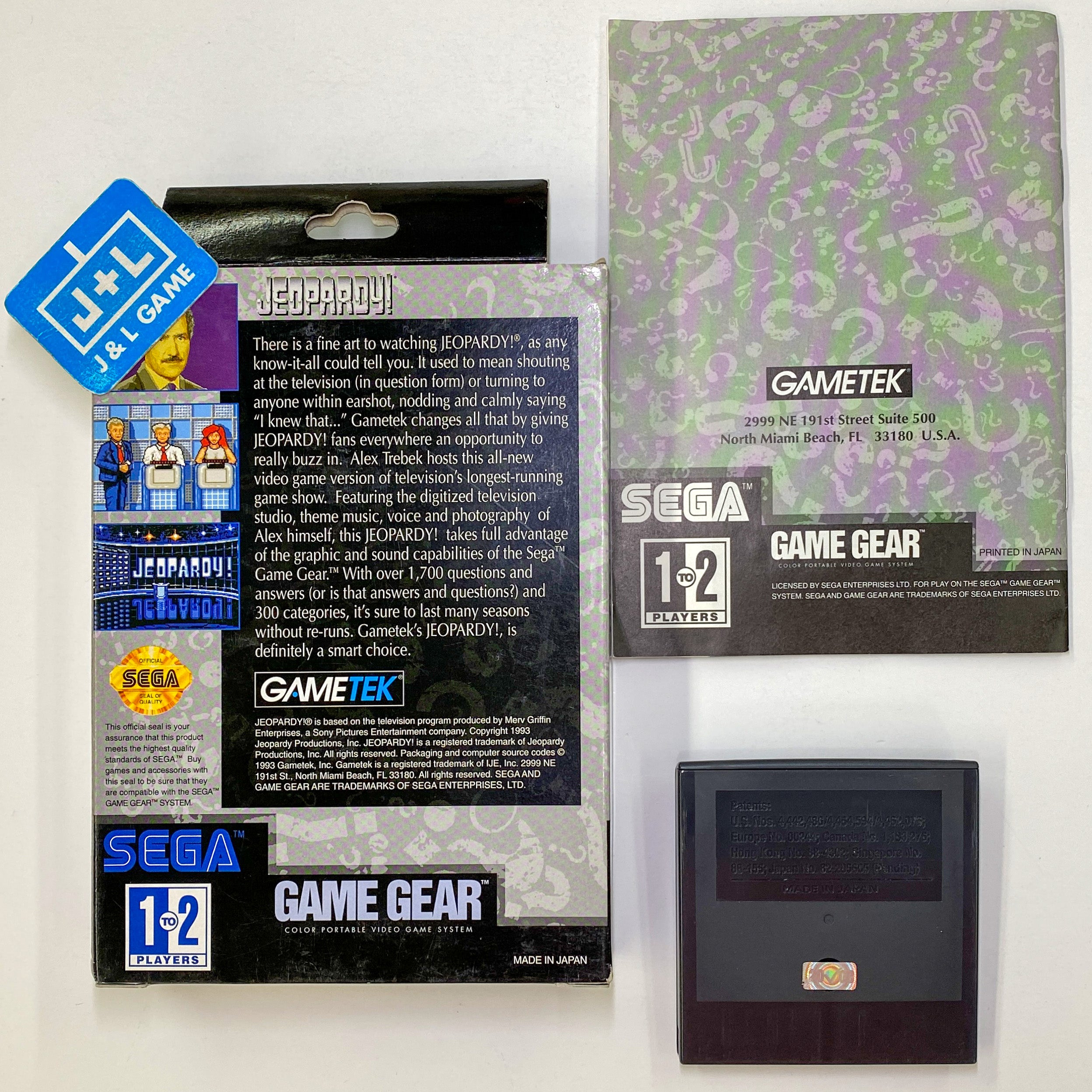 Jeopardy! - (SGG) SEGA GameGear [Pre-Owned] Video Games GameTek   