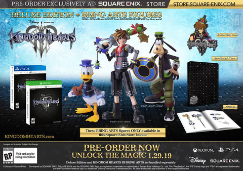 Kingdom Hearts III (Deluxe Edition + Bring Arts Figures) - PlayStation 4 Video Games Square Enix   