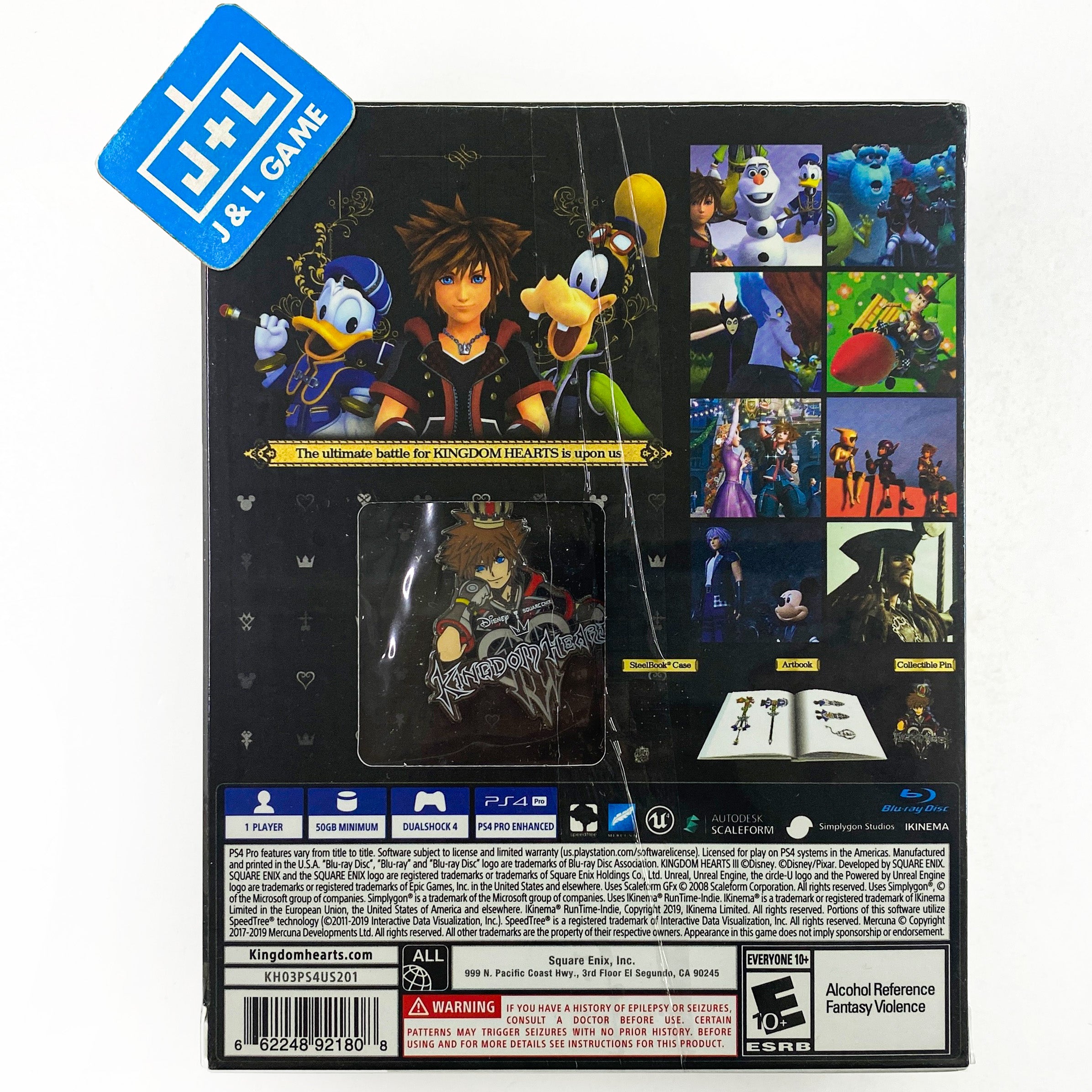 Kingdom Hearts III (Deluxe Edition) - (PS4) PlayStation 4 Video Games Square Enix   