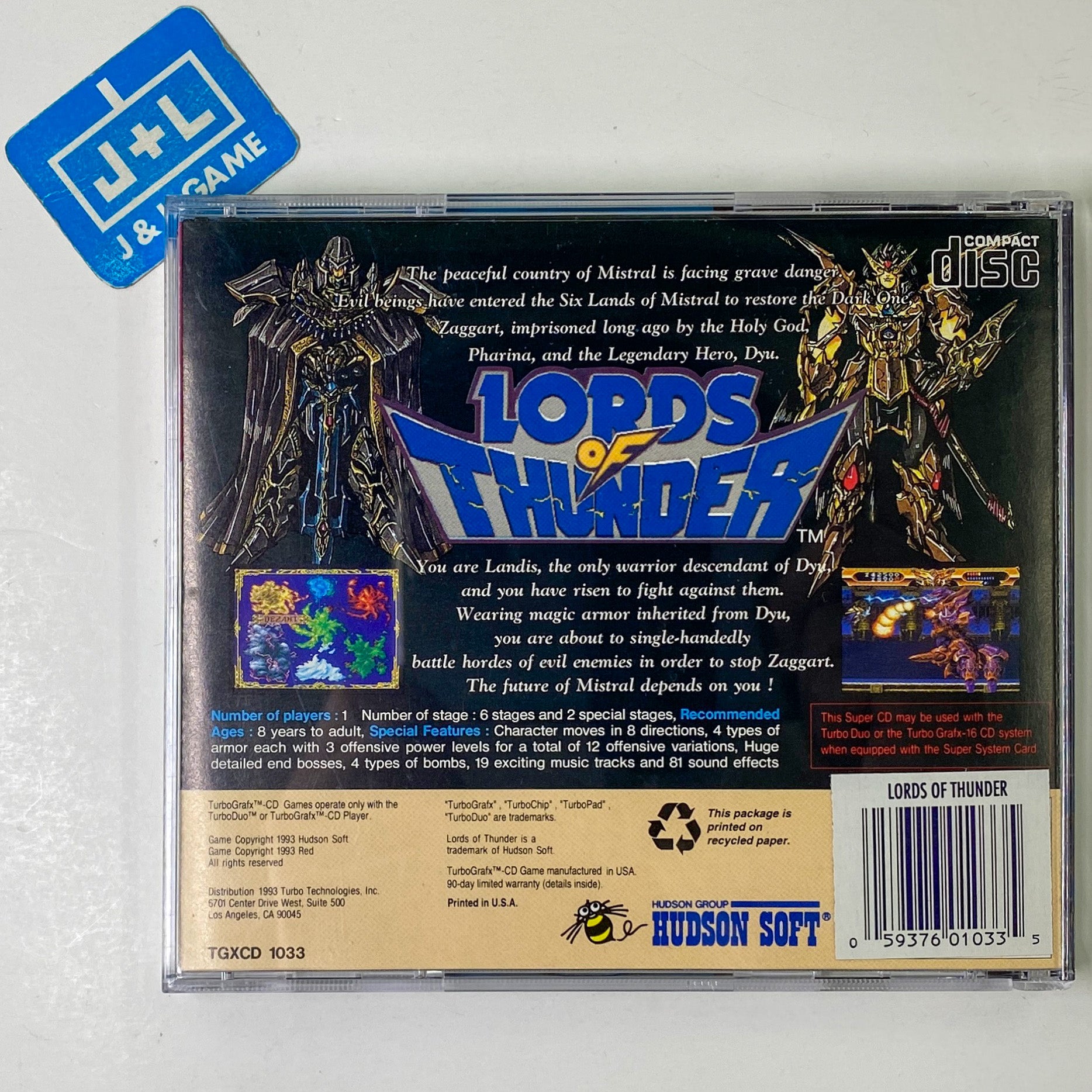 Lords of Thunder - Turbo CD [Pre-Owned] Video Games Hudson   