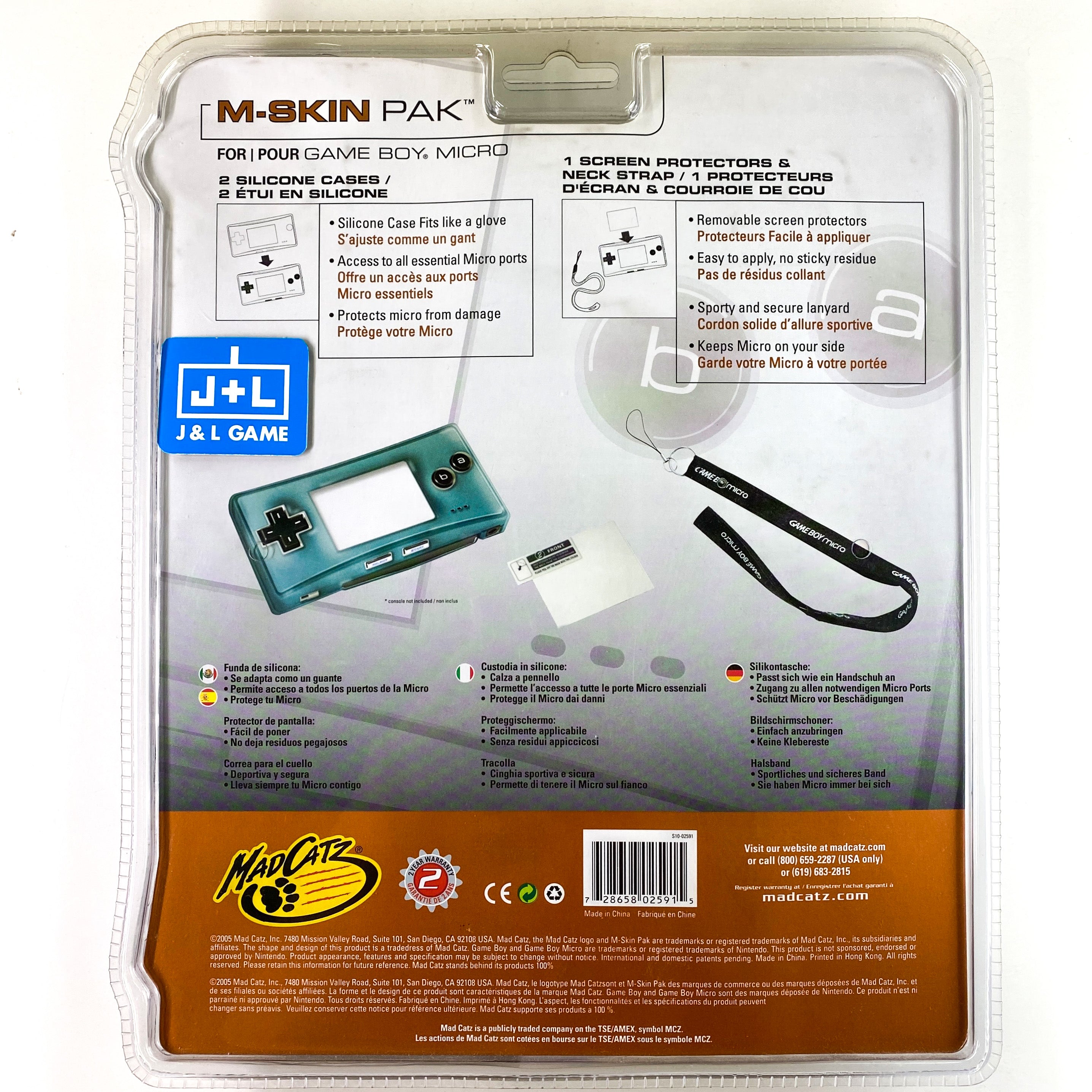 Madcatz M-Skin PAK Nintendo Game Boy Micro Skin Pak - (GBA) Game Boy Advance Accessories Mad Catz   