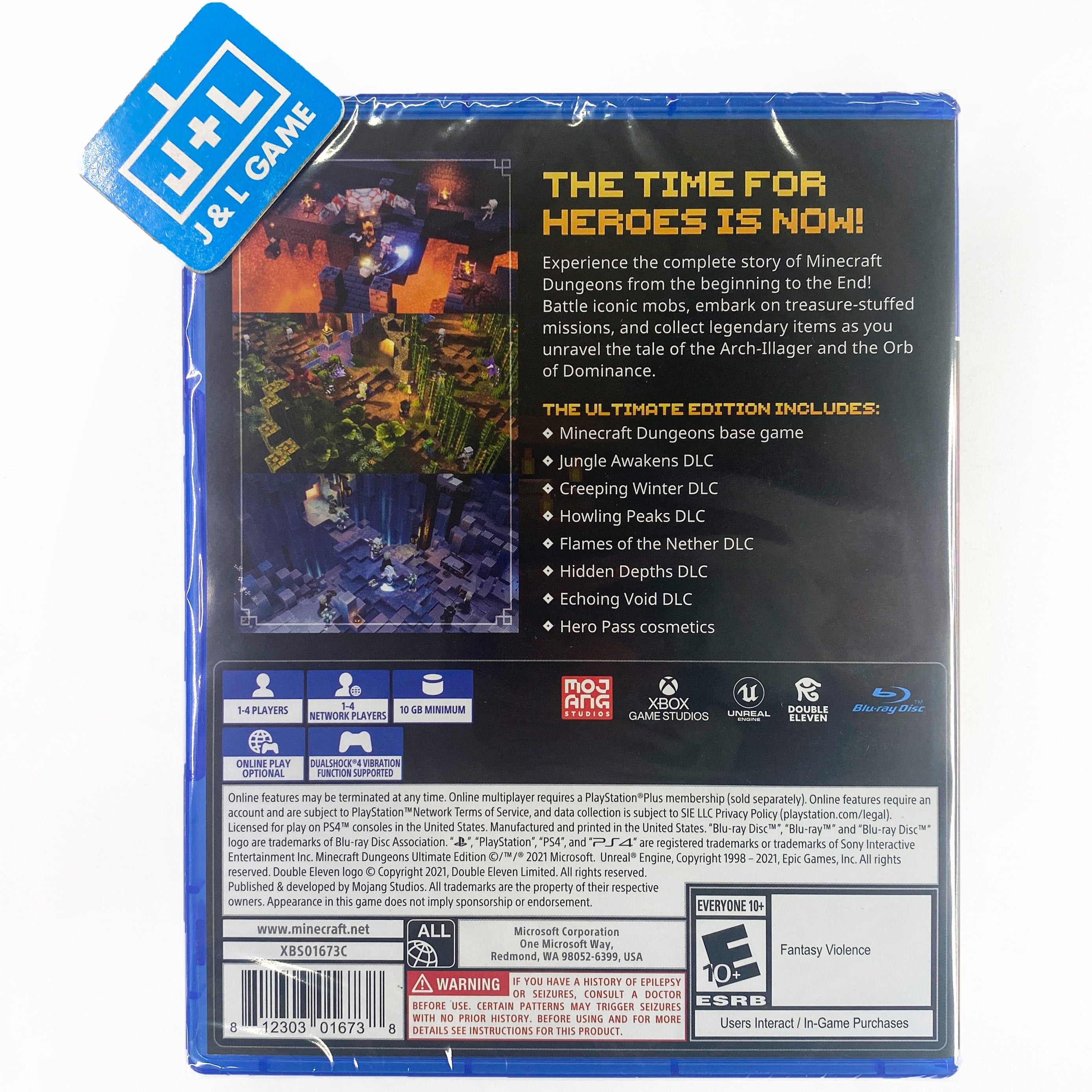 Minecraft Dungeons Ultimate Edition - (PS4) PlayStation 4 Video Games Microsoft   