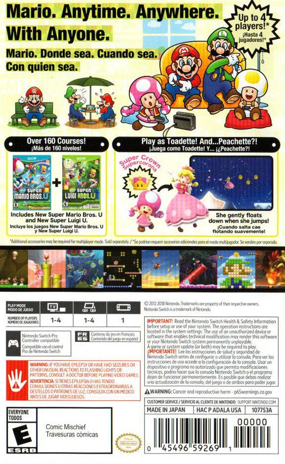 New Super Mario Bros. U Deluxe - (NSW) Nintendo Switch Video Games Nintendo   