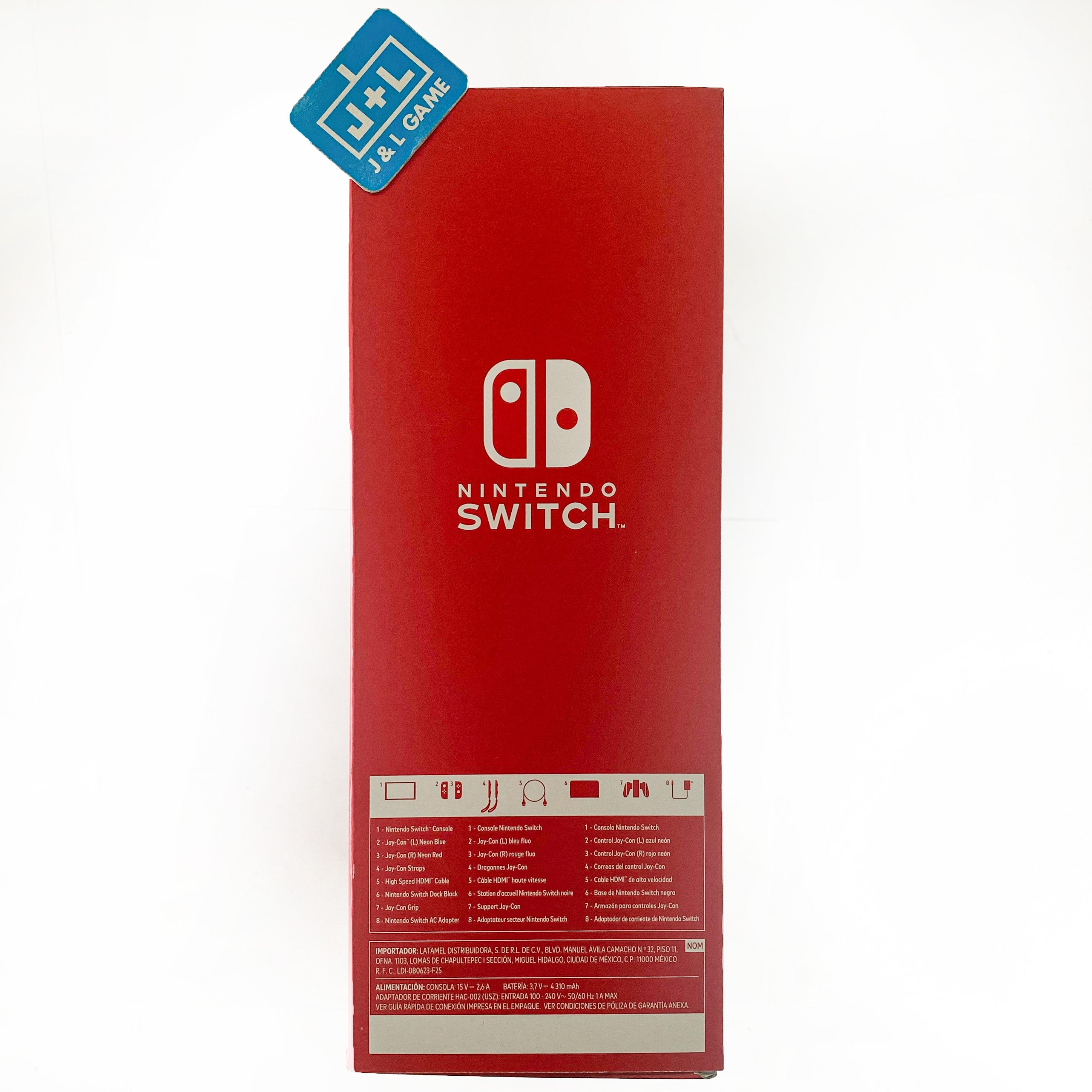 Nintendo Switch OLED Model (Neon Red & Neon Blue Set) - (NSW