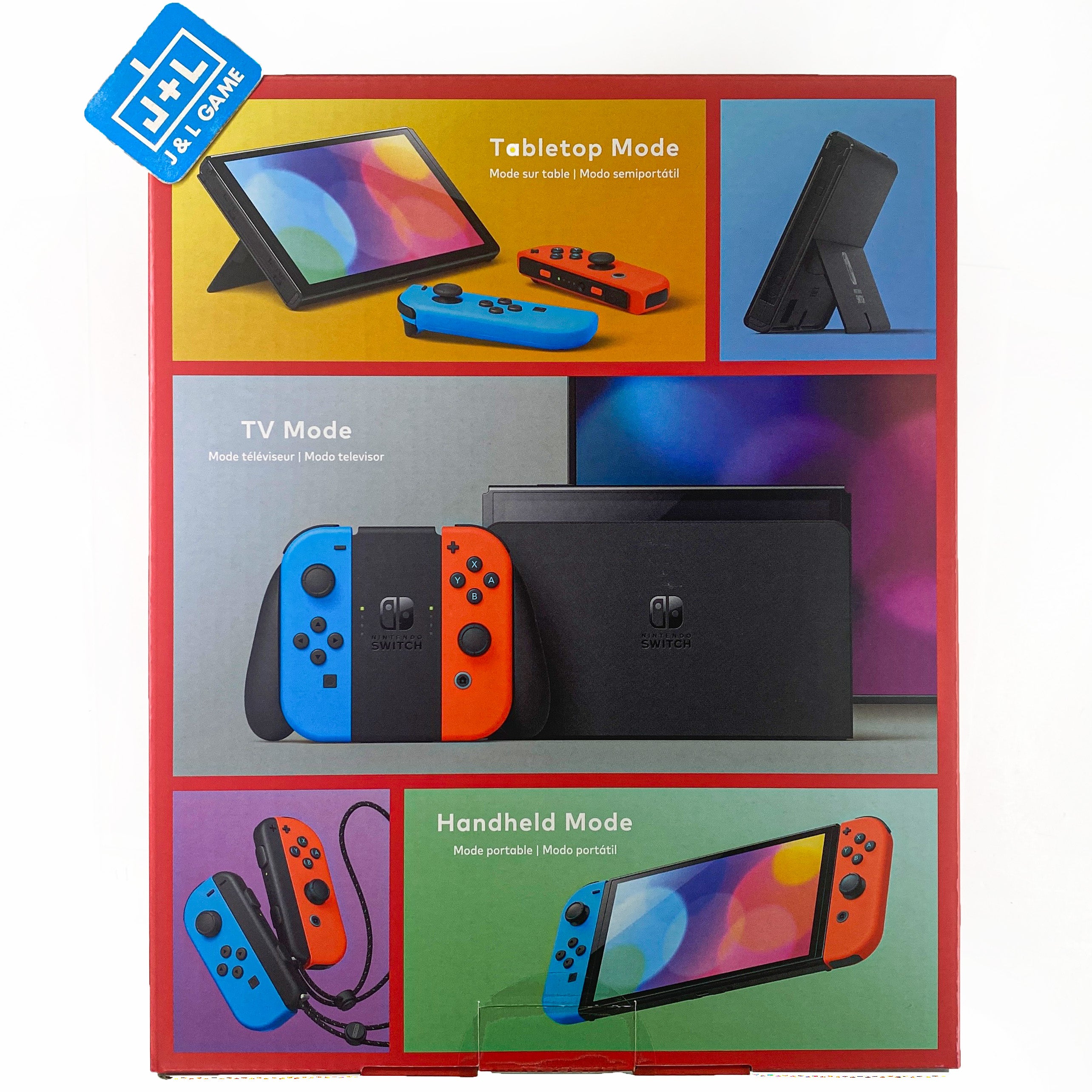 Nintendo Switch OLED Model (Neon Red & Neon Blue Set) - (NSW