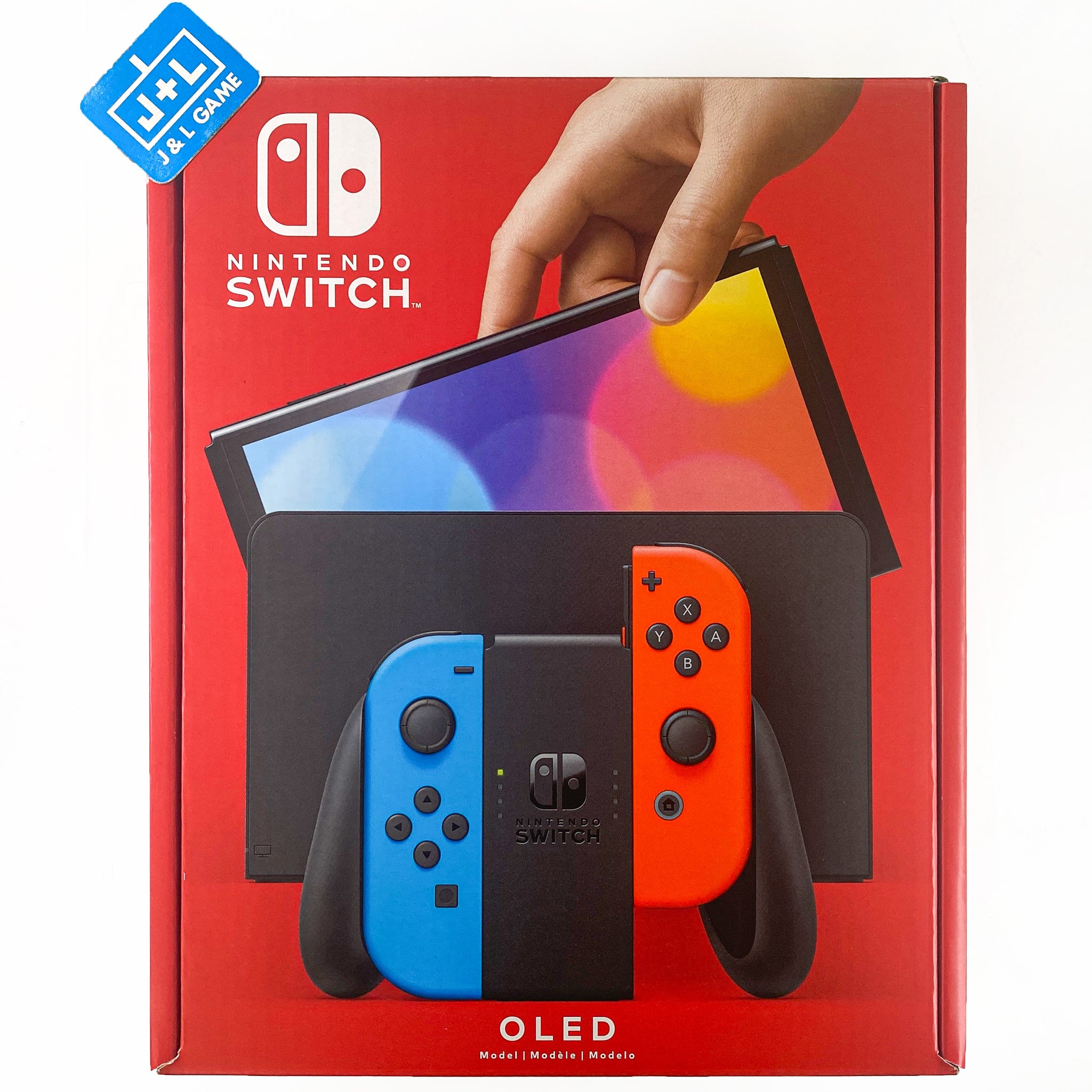 Nintendo Switch OLED Joy-Con - Neon Blue and Neon Red