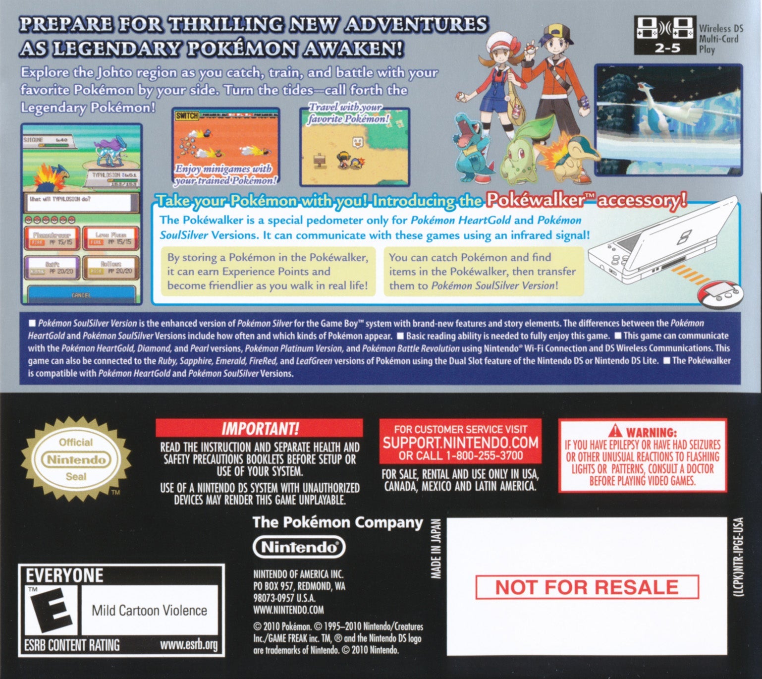Pokemon SoulSilver Version (#1) - (NDS) Nintendo DS Video Games Nintendo   