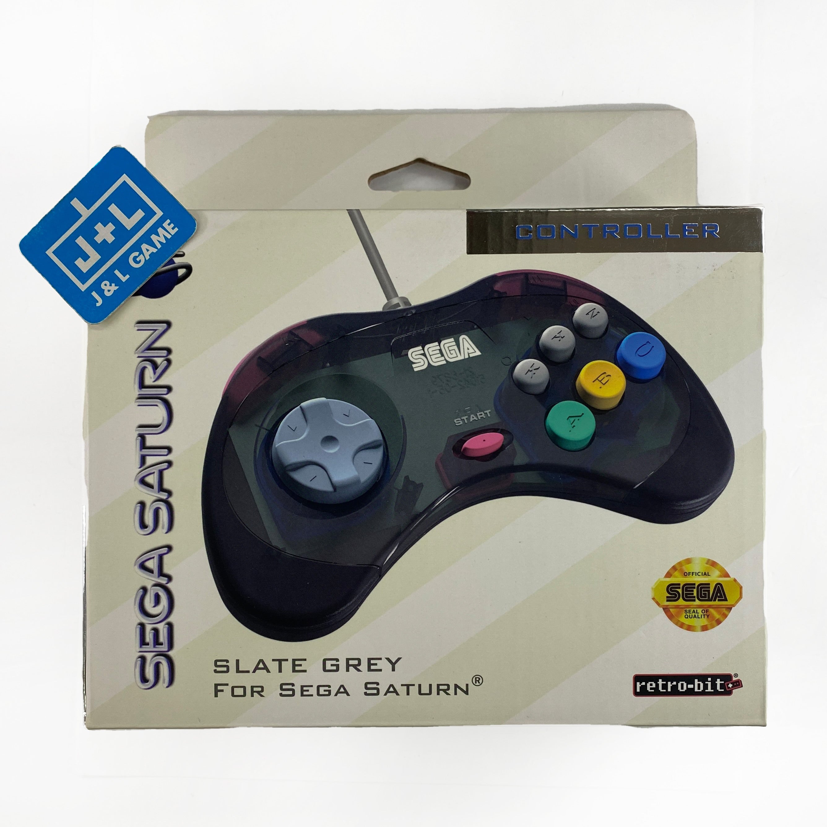 Retro-Bit Official Controller (Slate Grey) - (SS) Sega Saturn Accessories Retro-Bit   