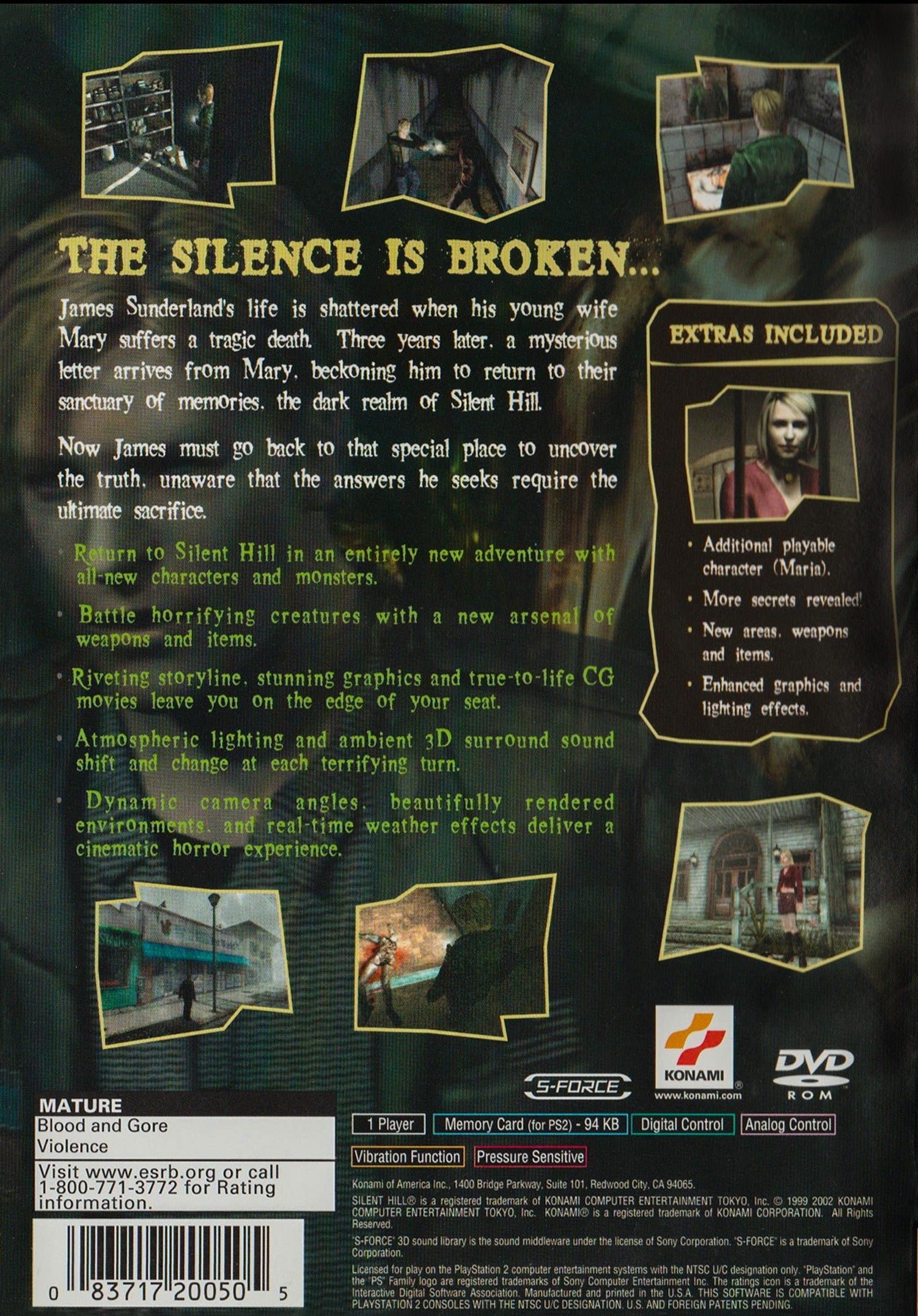 Silent Hill 2 (Greatest Hits) - (PS2) PlayStation 2 Video Games Konami   
