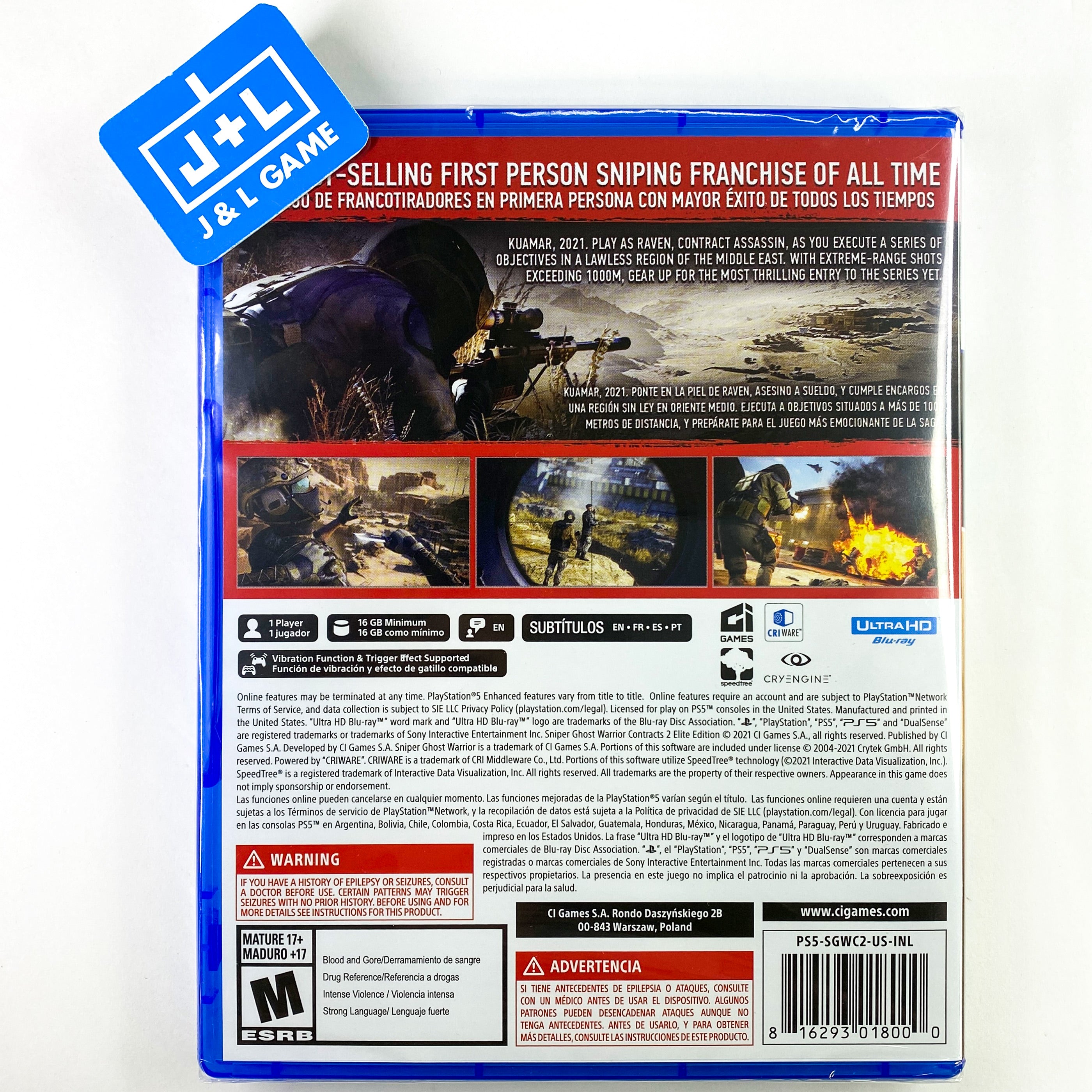 Sniper Ghost Warrior Contracts 2 Jeu PS5 - Jeux vidéo Sniper Ghost Warrior Contracts 2 Jeu PS5 - Jeux vidéo