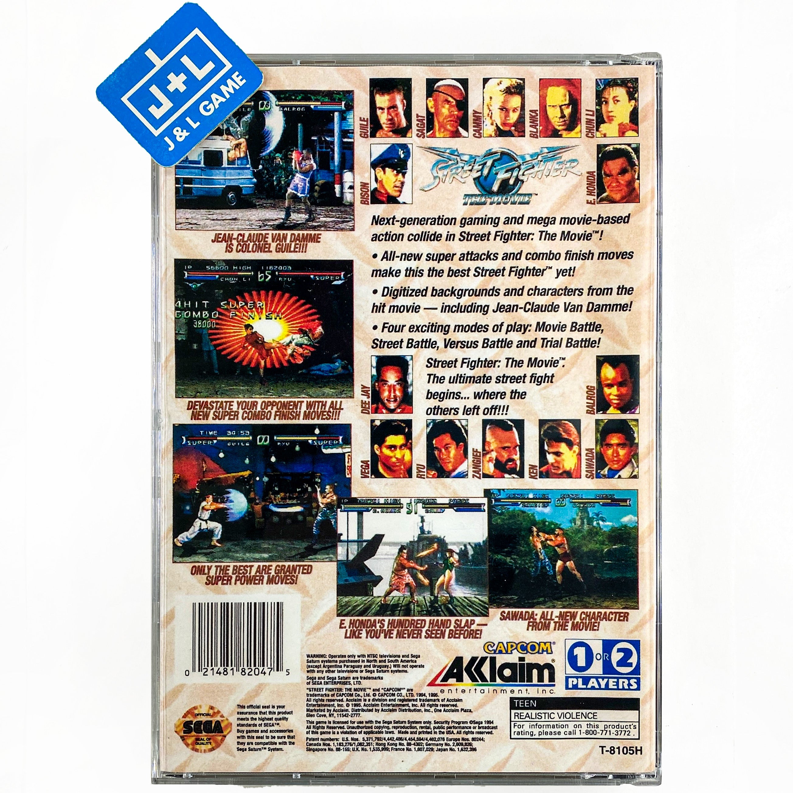 Street Fighter: The Movie - (SS) SEGA Saturn [Pre-Owned] Video Games Acclaim   