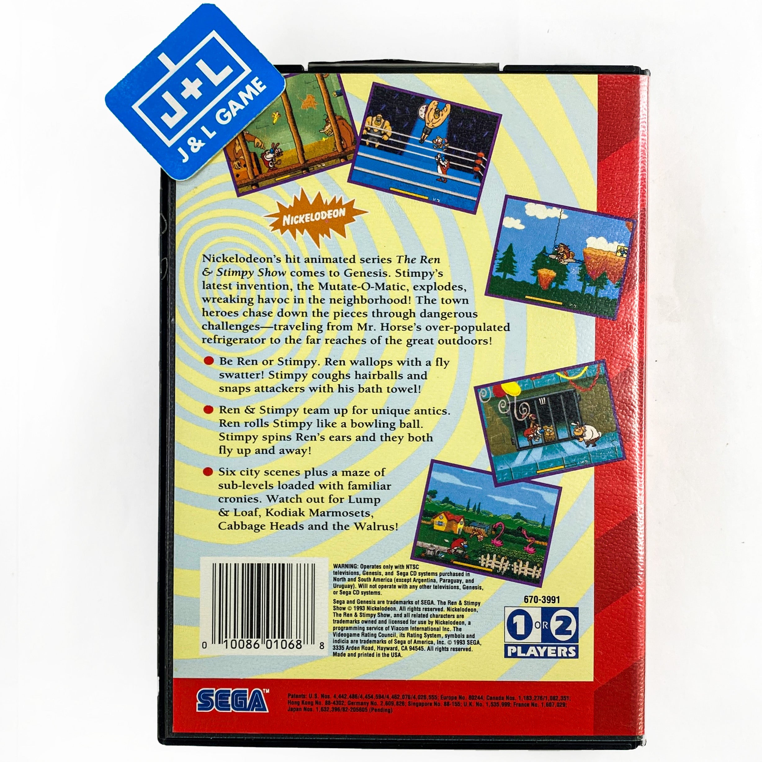 The Ren & Stimpy Show Presents: Stimpy's Invention - SEGA Genesis [Pre-Owned] Video Games Sega   