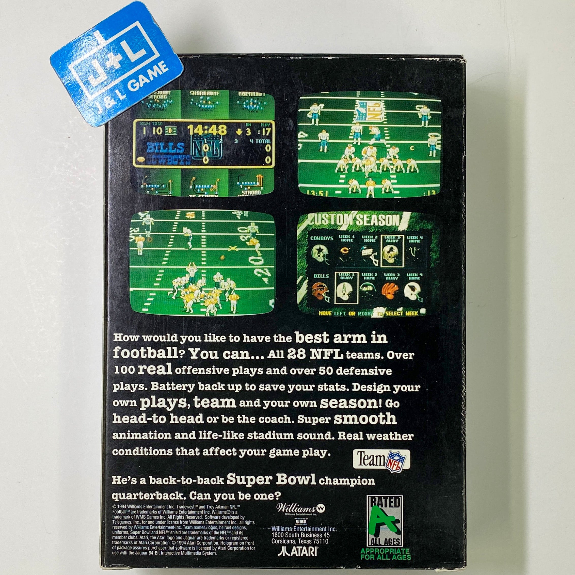 Troy Aikman NFL Football - Atari Jaguar [Pre-Owned] Video Games Williams   