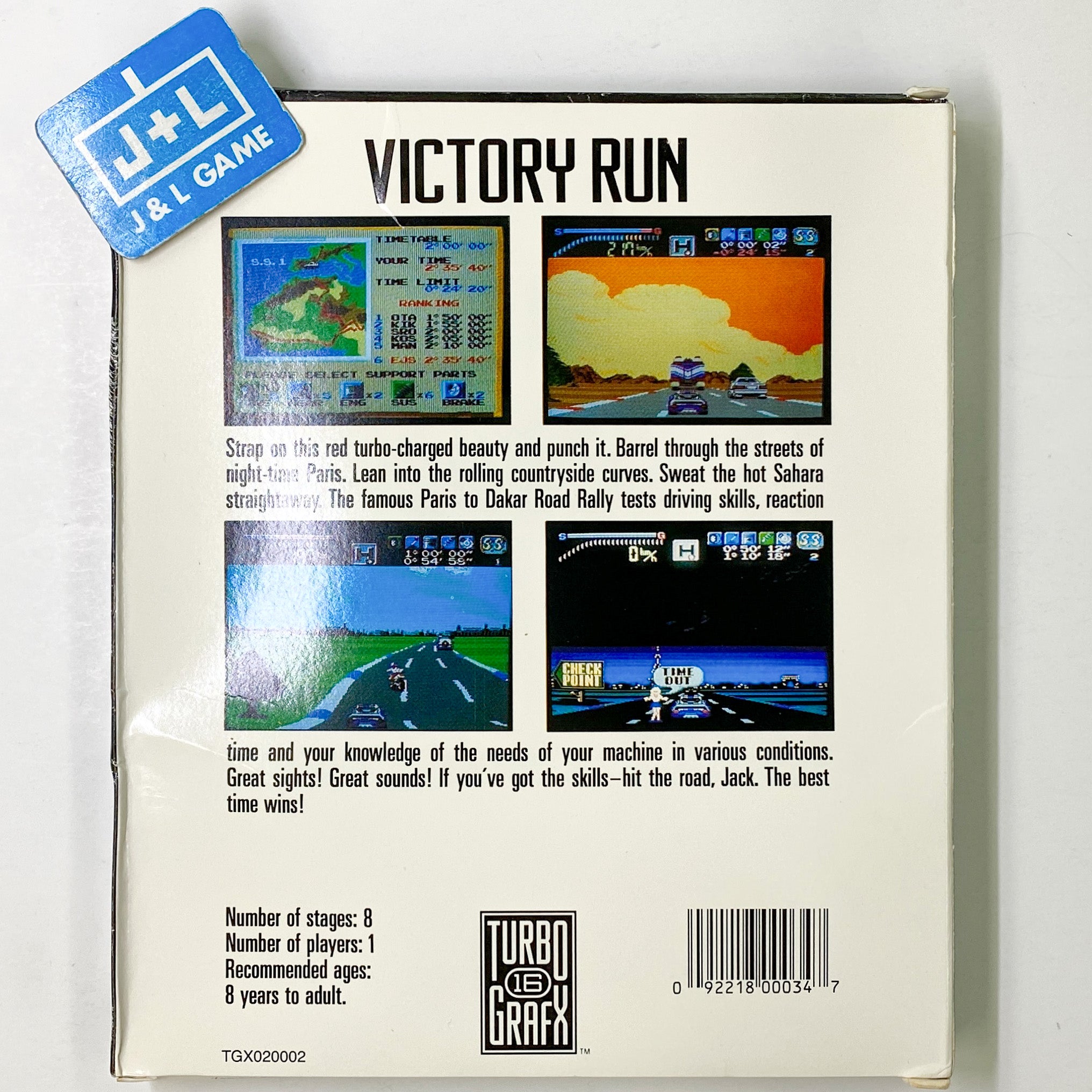 Victory Run - TurboGrafx-16 [Pre-Owned] Video Games Hudson   