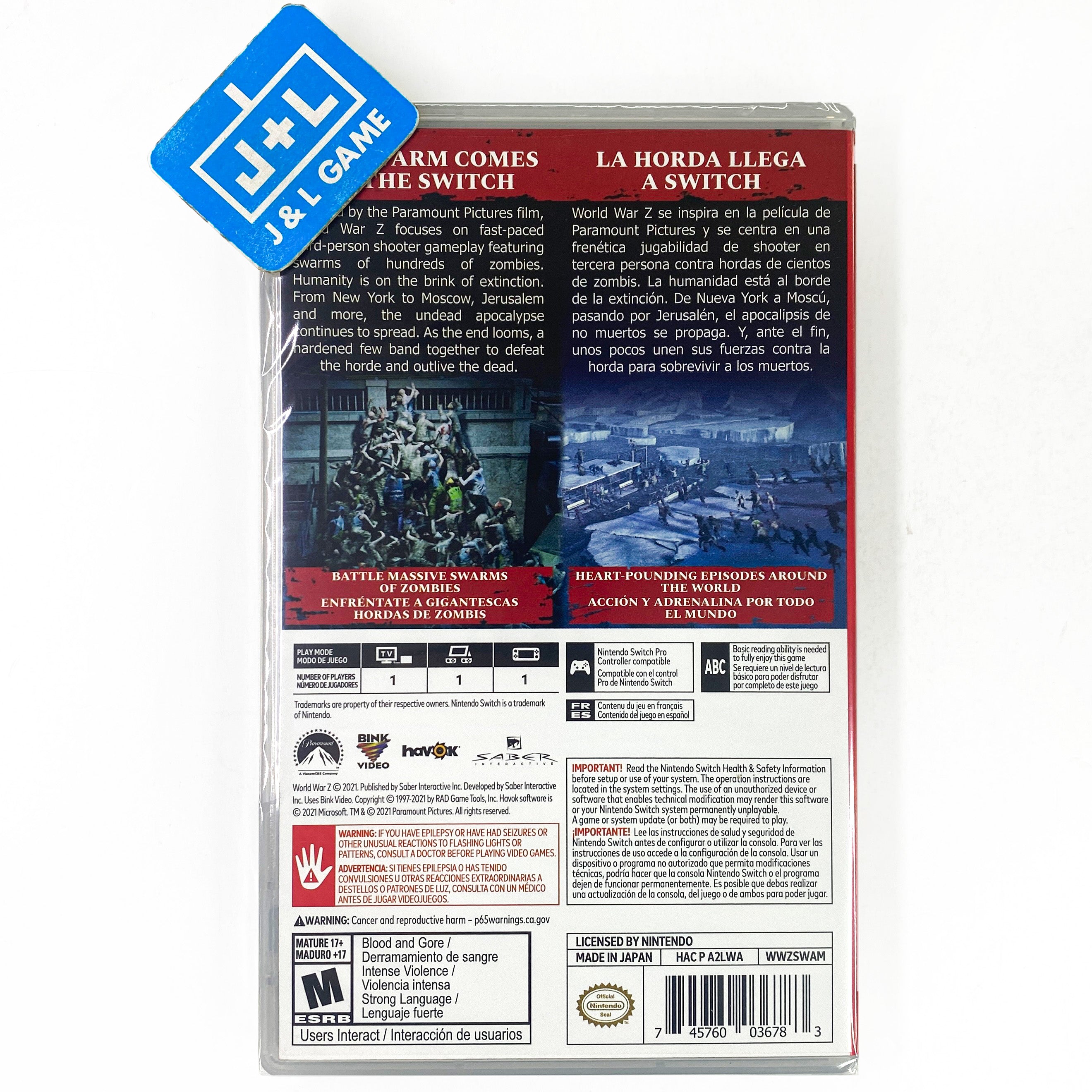 World War Z - (NSW) Nintendo Switch Video Games Saber Interactive   