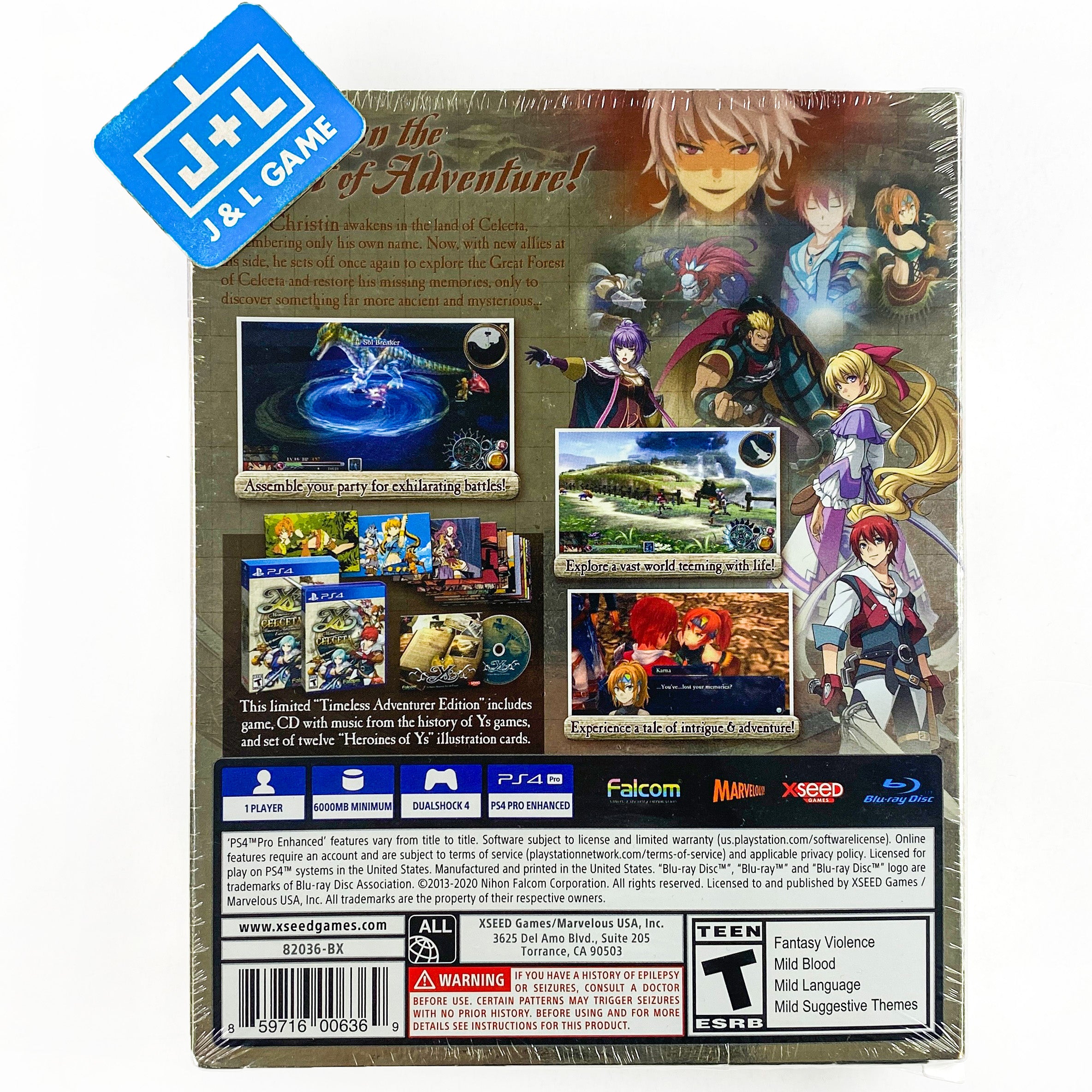 Ys: Memories of Celceta (Timeless Adventurer Edition) - (PS4