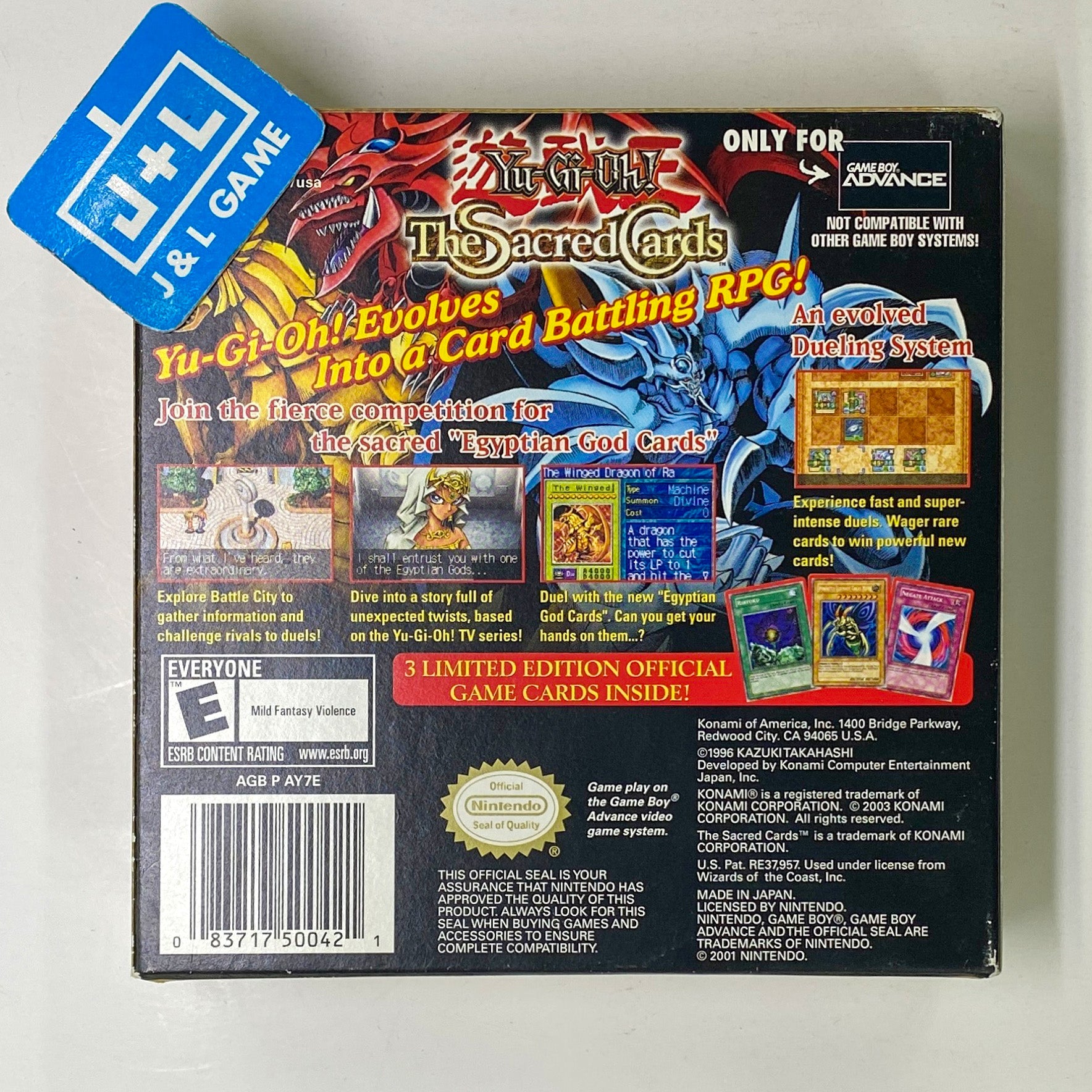 Yu-Gi-Oh! The Sacred Cards - (GBA) Game Boy Advance [Pre-Owned