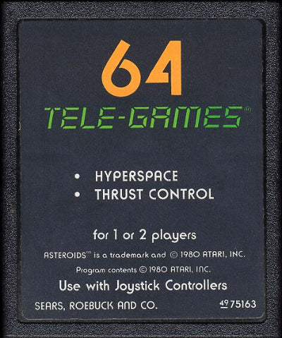 Asteroids (Sears Tele-Games) - Atari 2600 [Pre-Owned] Video Games Atari Inc.   