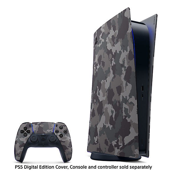 Sony PlayStation 5 Digtal Console Cover (Gray Camoflauge) - (PS5) Playstation 5 Accessories J&L Video Games New York City   