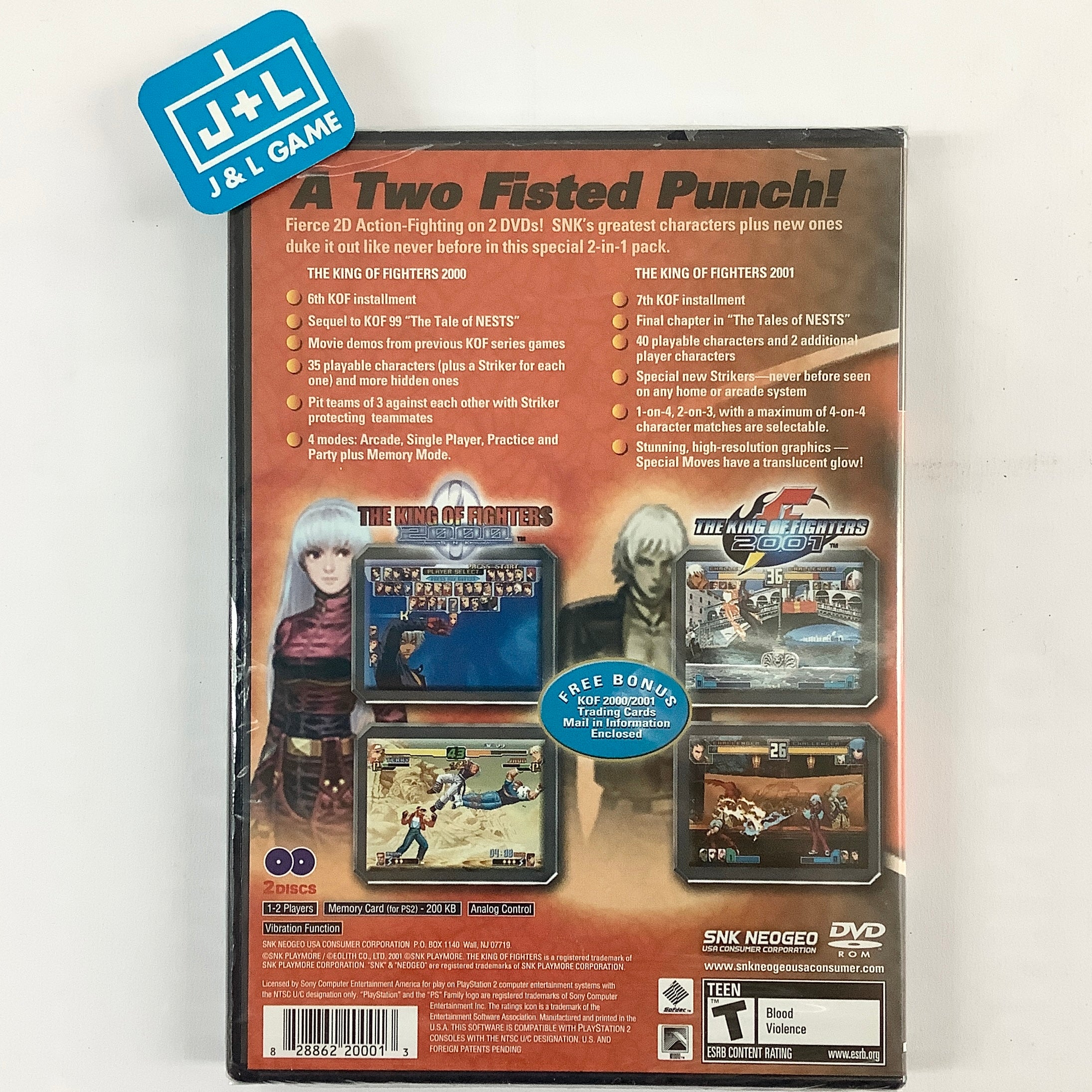 The King of Fighters 2000/2001 - (PS2) PlayStation 2 Video Games SNK Playmore   