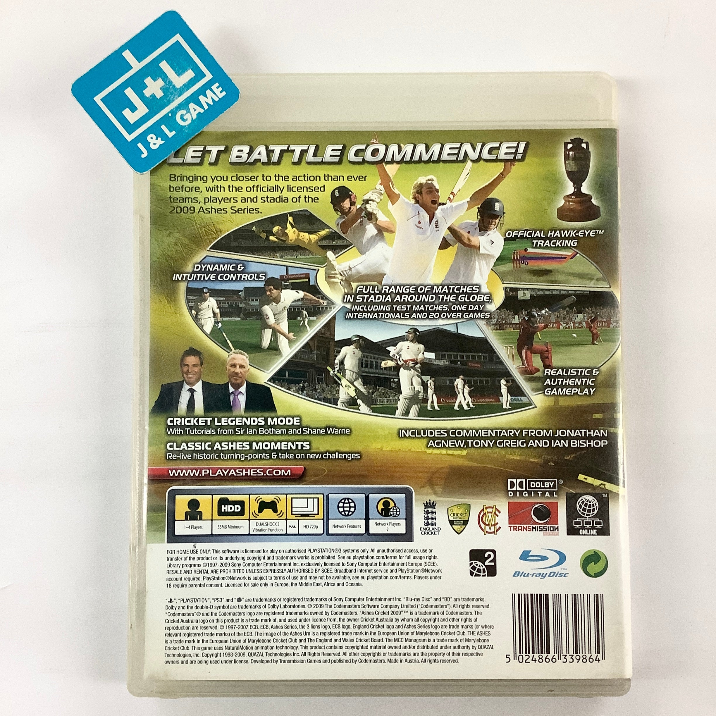 Ashes Cricket 2009 - (PS3) Playstation 3 [Pre-Owned] (European