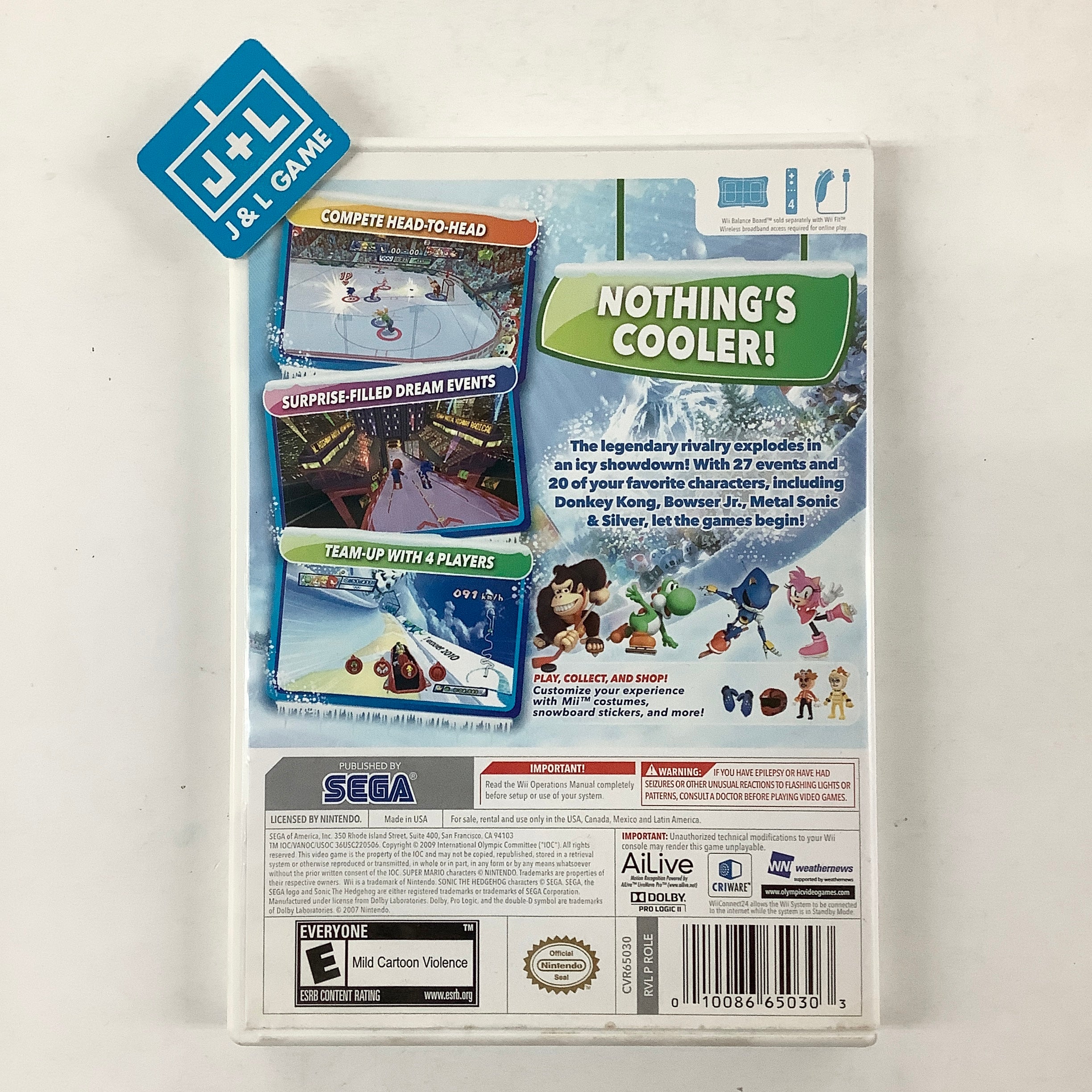 Mario & Sonic at the Olympic Winter Games - Nintendo Wii [Pre-Owned] Video Games Sega   