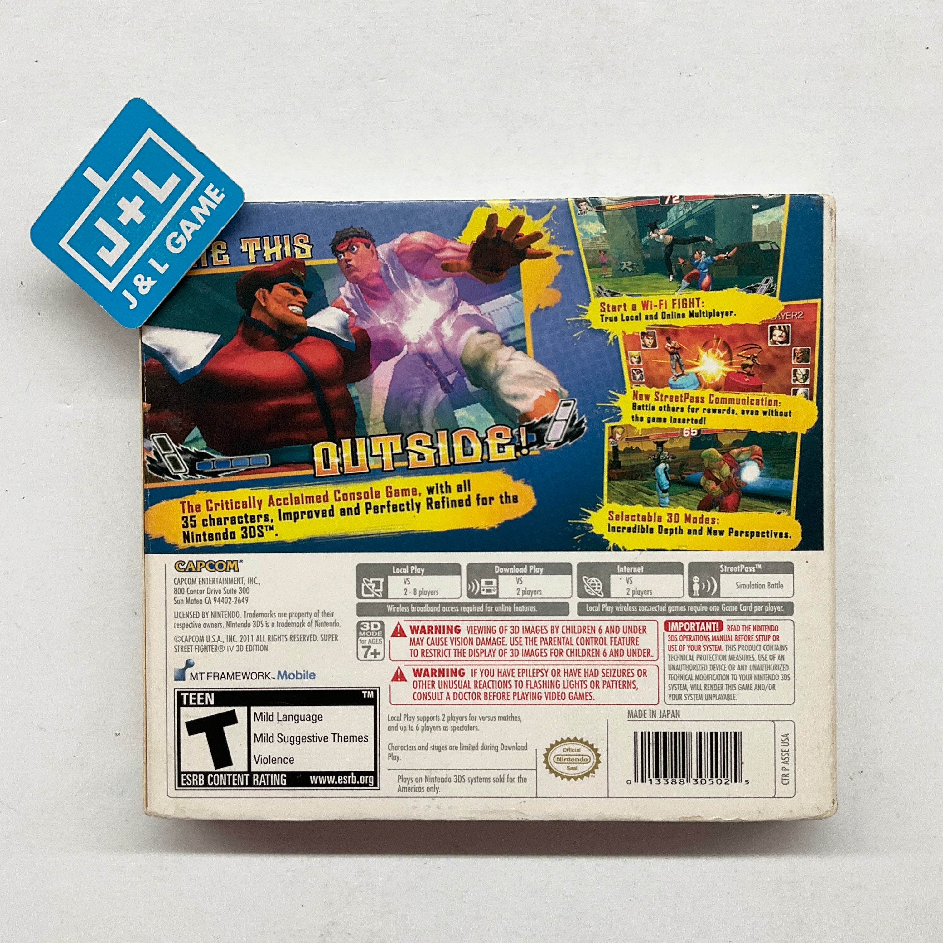 Super Street Fighter IV: 3D Edition - Nintendo 3DS [Pre-Owned] Video Games Capcom   