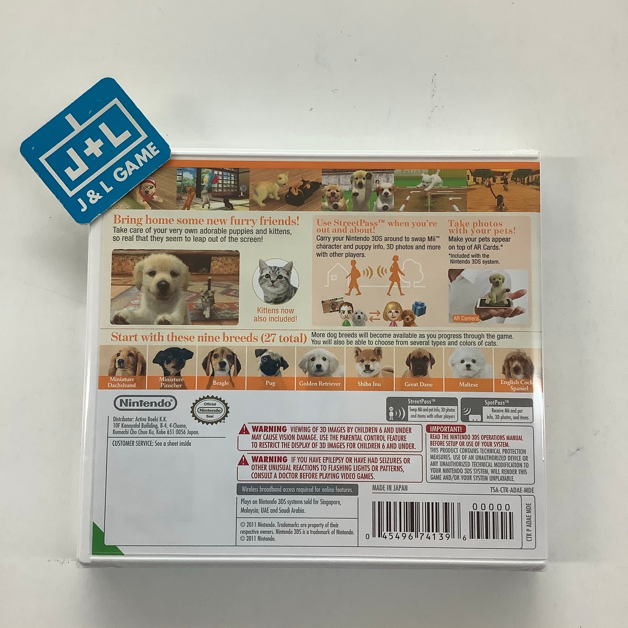 Nintendogs + Cats: Golden Retriever & New Friends - Nintendo 3DS (World Edition) Video Games Nintendo   