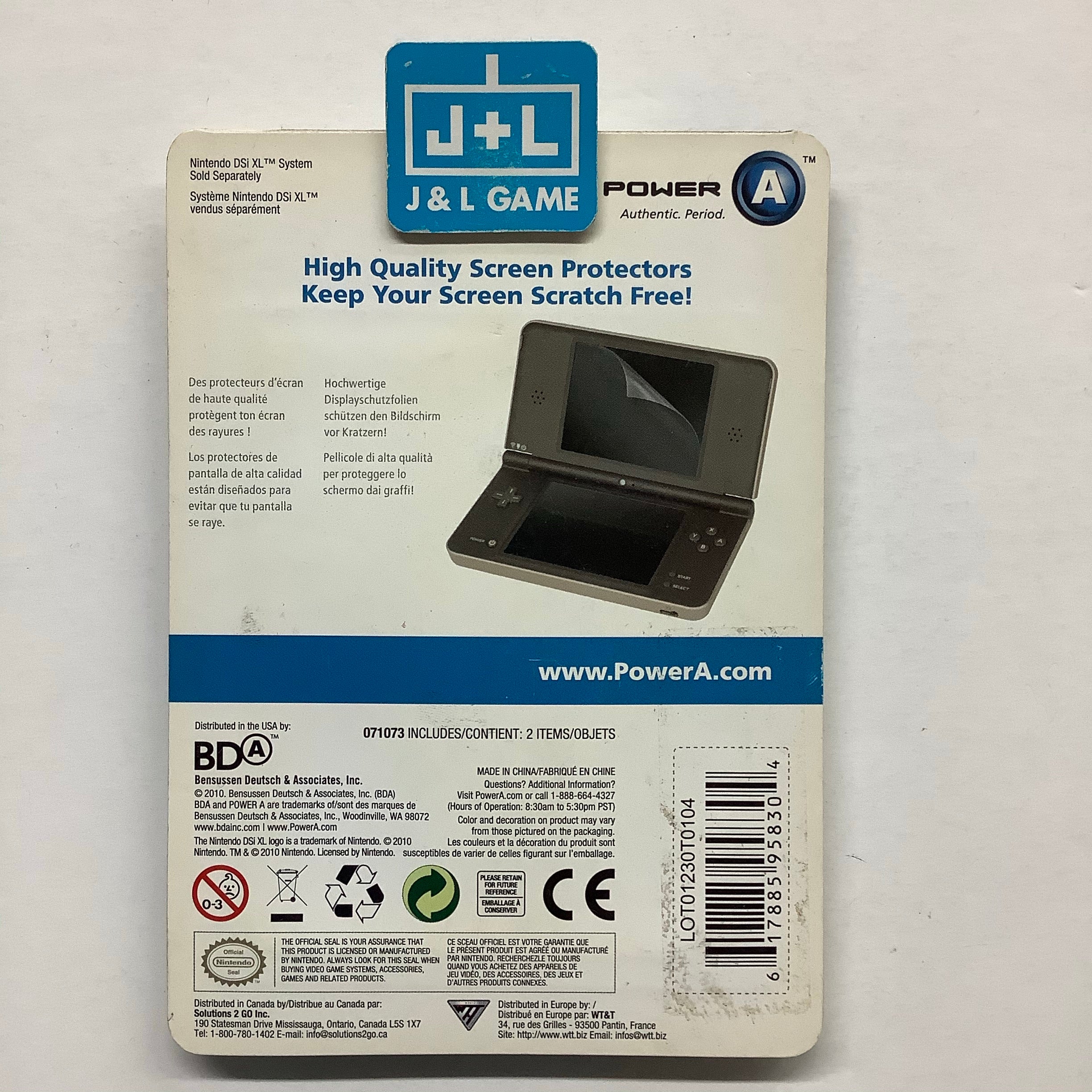 PowerA Nintendo DSi XL Screen Protectors - (NDS) Nintendo DS | J&L