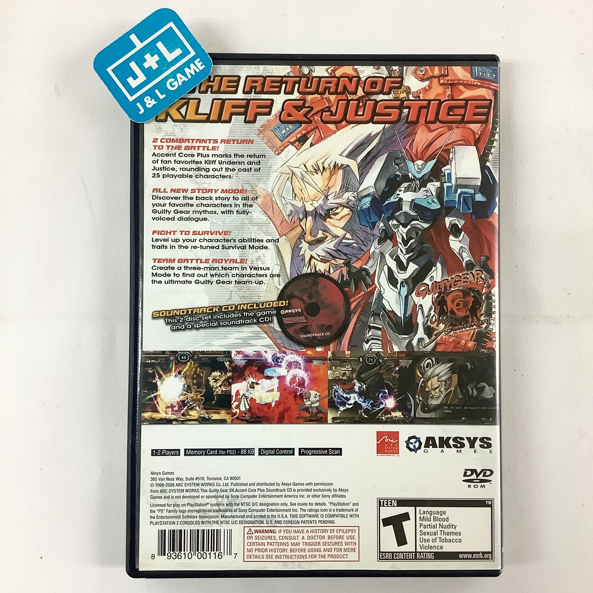 Guilty Gear XX Accent Core Plus - (PS2) PlayStation 2 [Pre-Owned] Video Games Arc System Works   