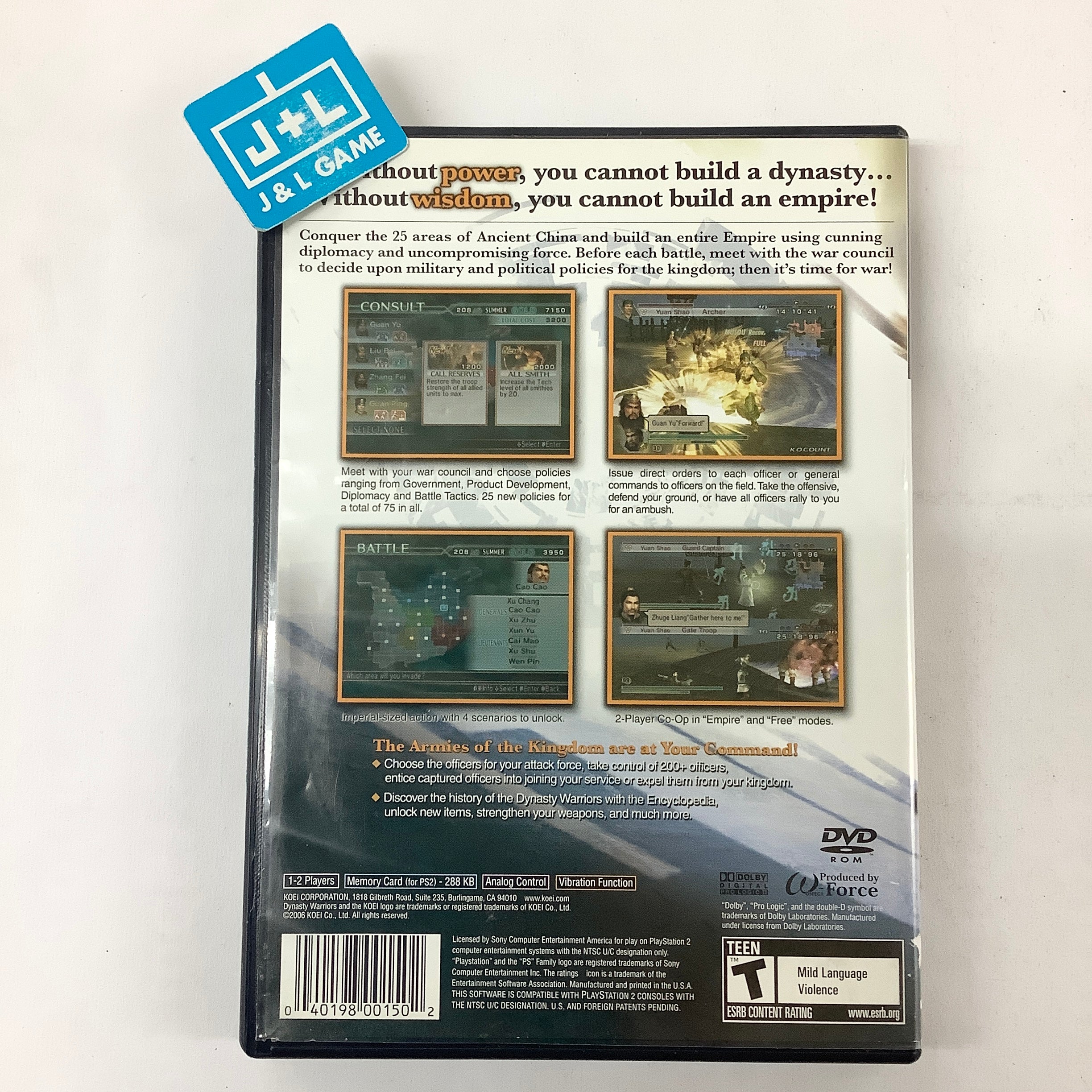 Dynasty Warriors 5 Empires - (PS2) PlayStation 2 [Pre-Owned] Video Games Koei   