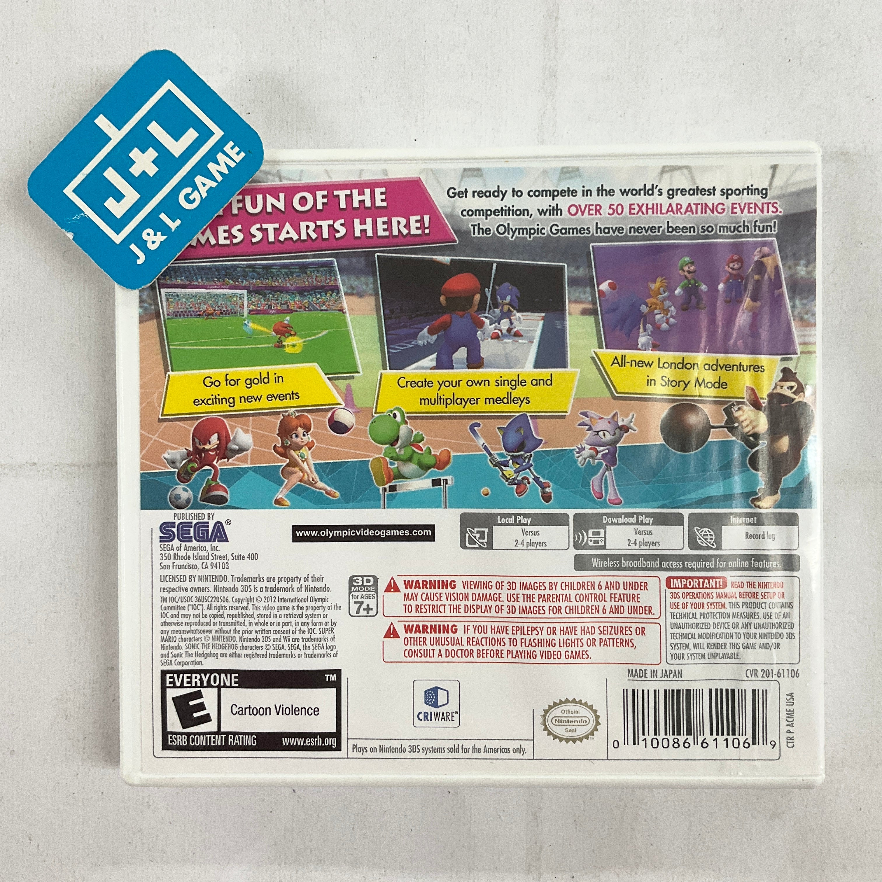 Mario & Sonic at the London 2012 Olympic Games - Nintendo 3DS [Pre-Owned] Video Games Sega   