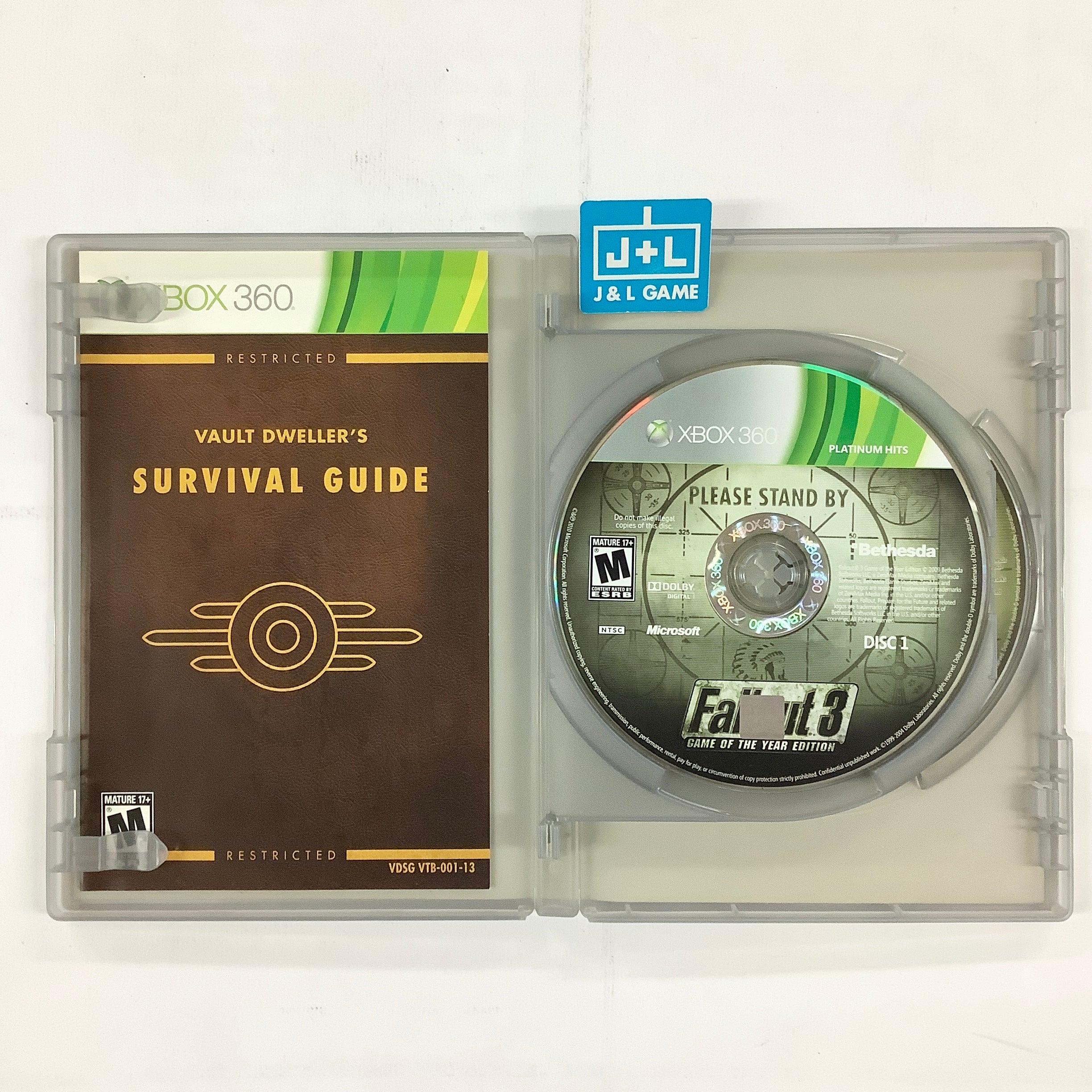Fallout 3: Game of the Year Edition (Platinum Hits) - Xbox 360 [Pre-Owned] Video Games Bethesda Softworks   