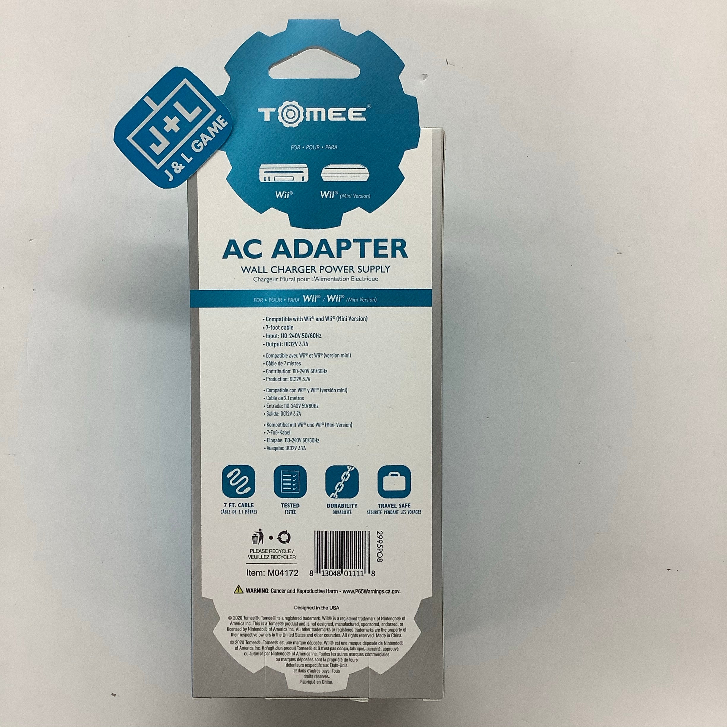 Tomee AC Adapter - Nintendo Wii Accessories Tomee   